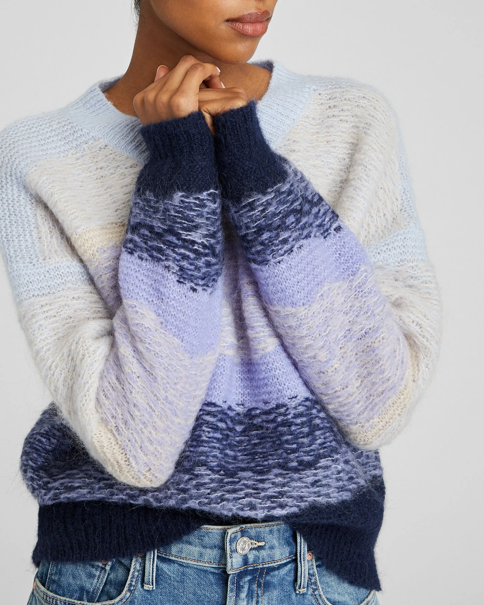 Float Jacquard V-Neck Sweater sold by Club Monaco product image thumbnail 3