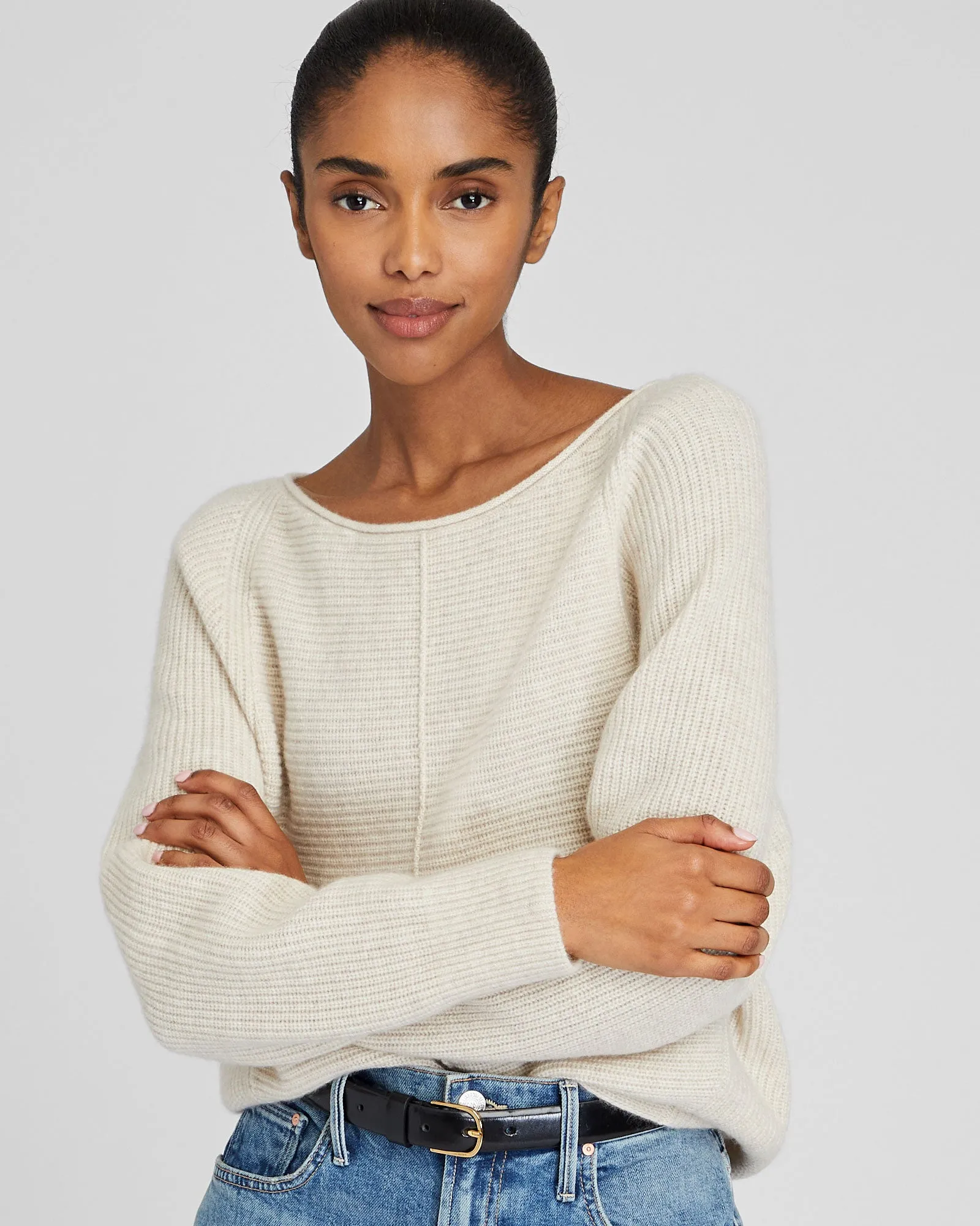 Relaxed Ribbed Cashmere Sweater sold by Club Monaco