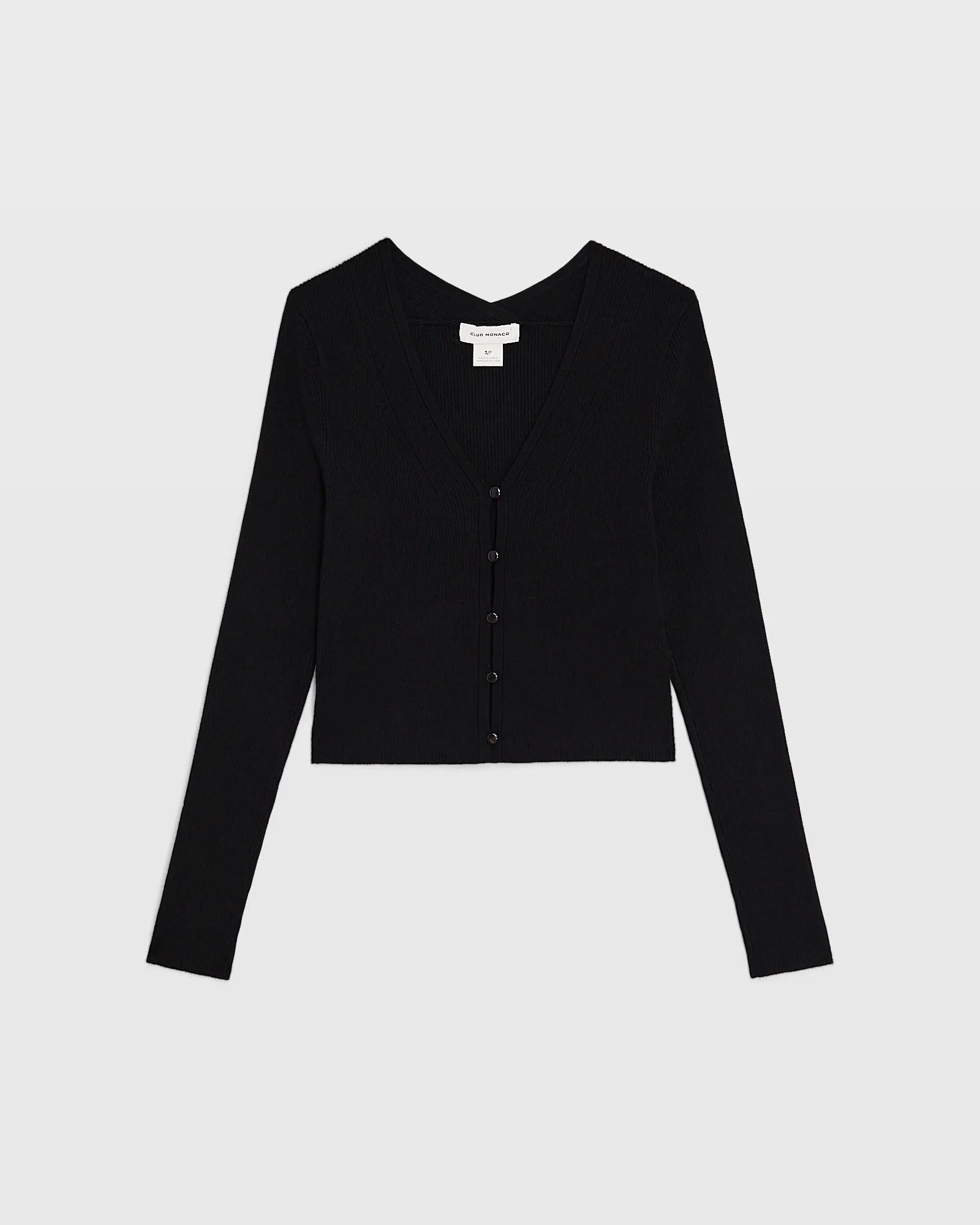 Button Front Ribbed Cardigan sold by Club Monaco product image thumbnail 5