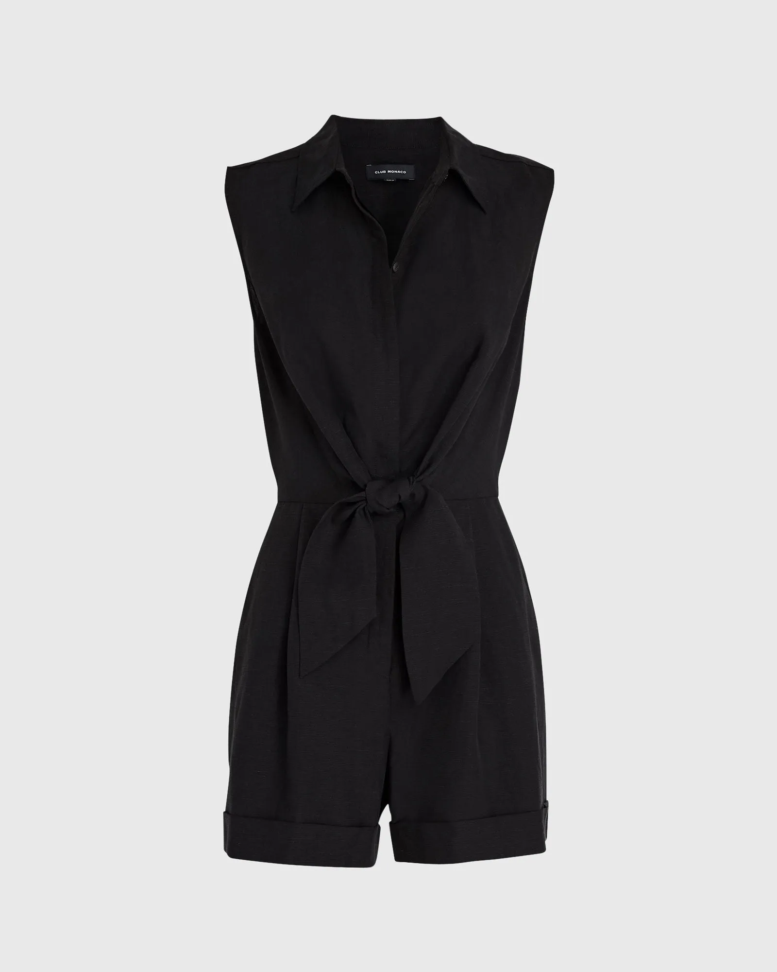 Tie Front Shirt Romper sold by Club Monaco product image thumbnail 5