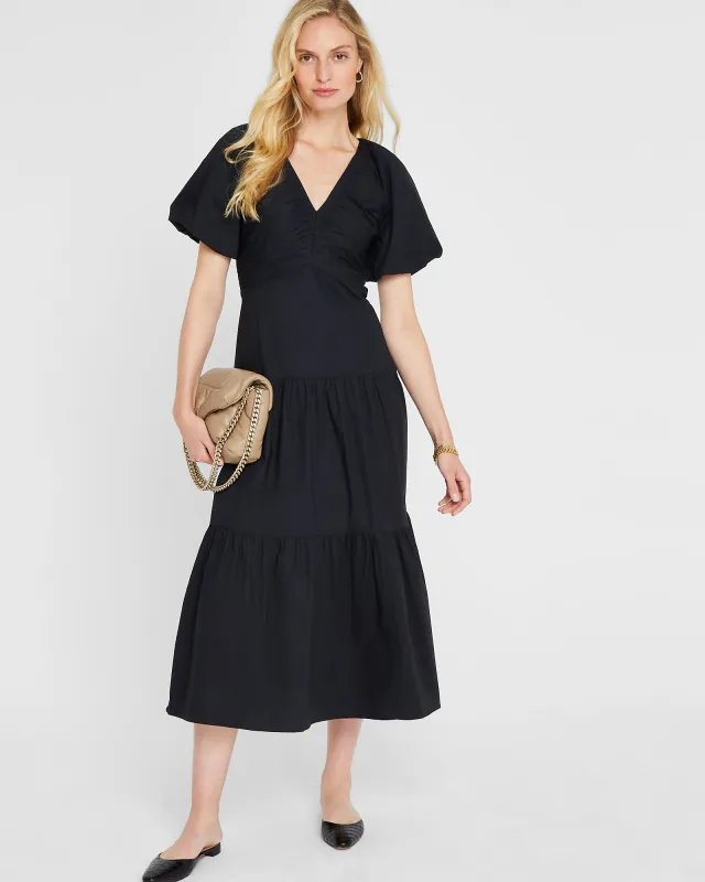 Tiered V-Neck Maxi Dress sold by Club Monaco