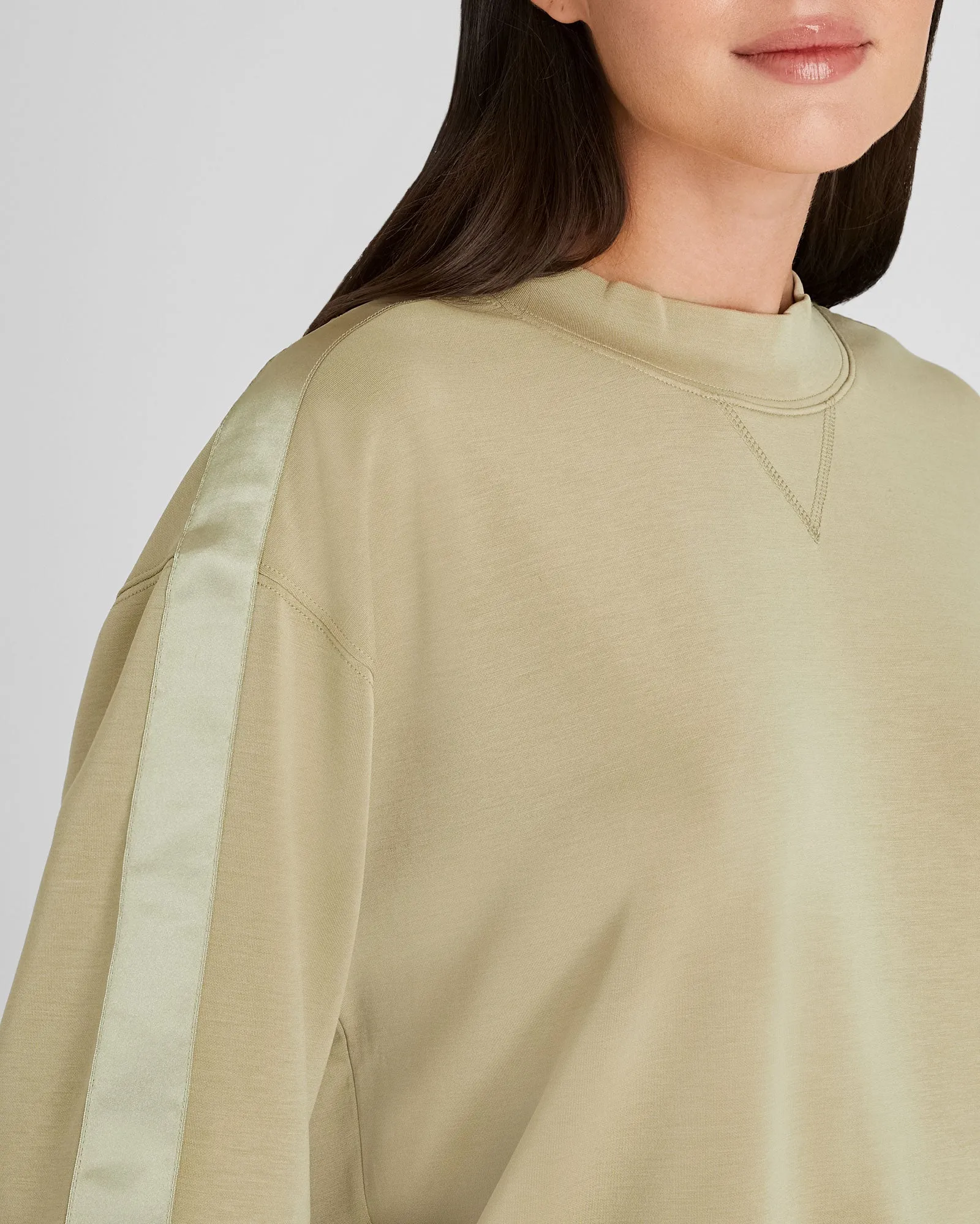 Satin Stripe Sweatshirt sold by Club Monaco product image thumbnail 2