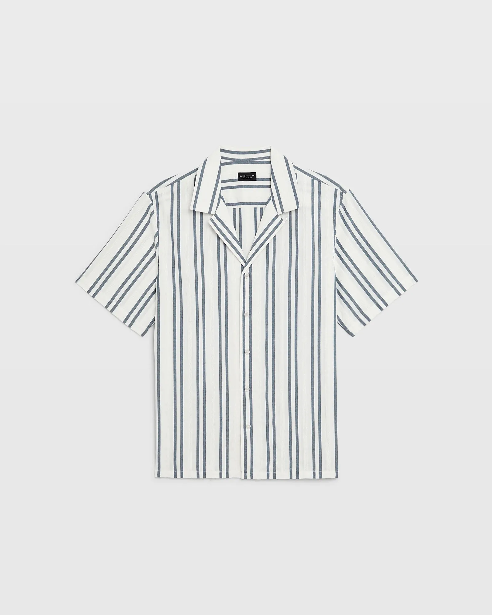 Textured Short Sleeve Camp Collar Shirt sold by Club Monaco product image thumbnail 5