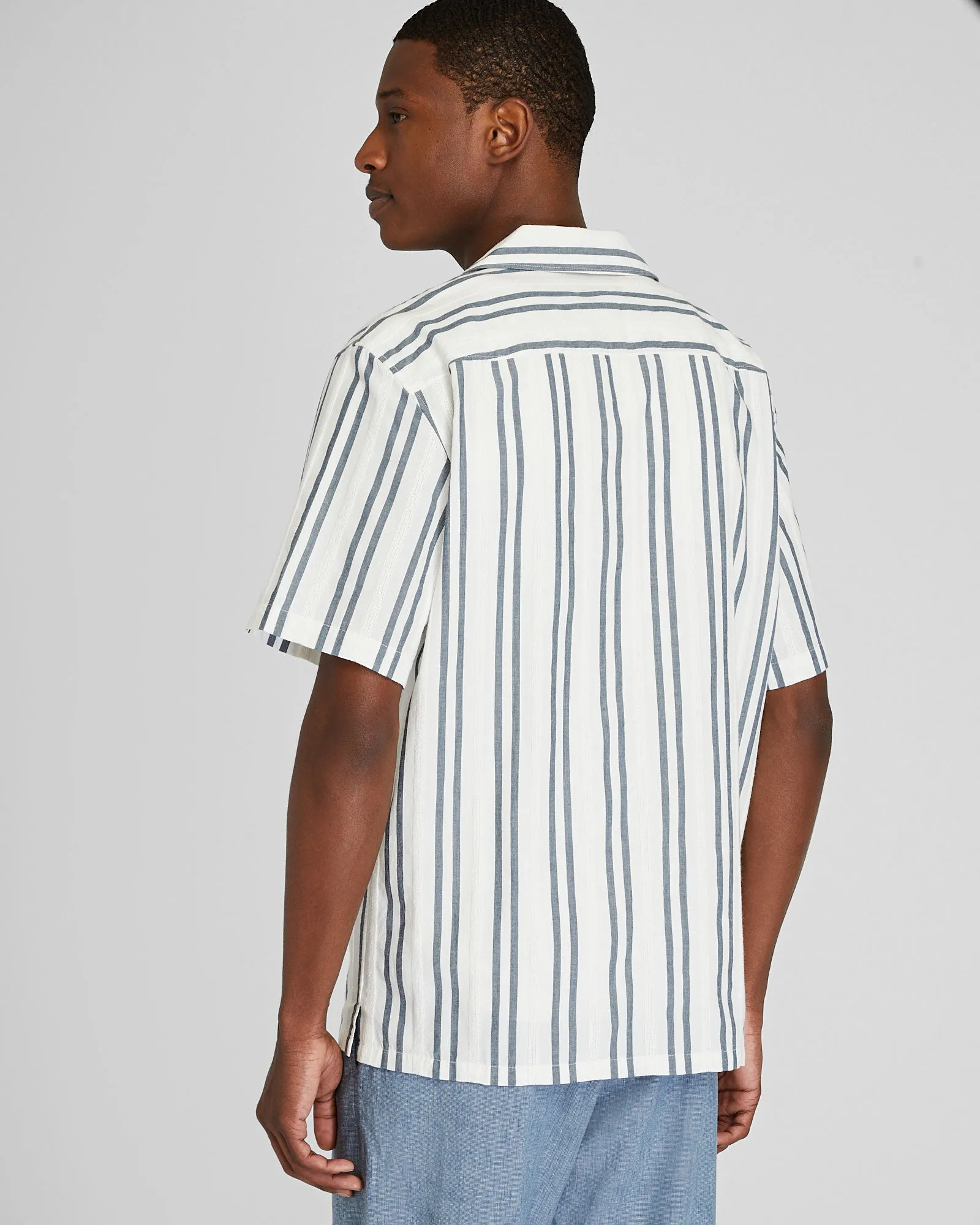 Textured Short Sleeve Camp Collar Shirt sold by Club Monaco product image thumbnail 3