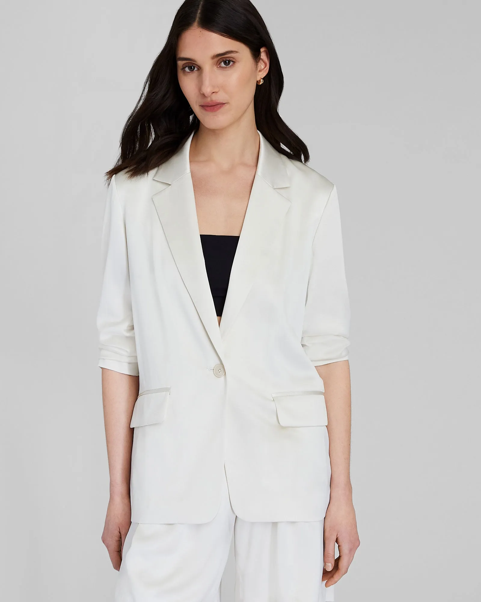 Silk Charmeuse Relaxed Blazer sold by Club Monaco