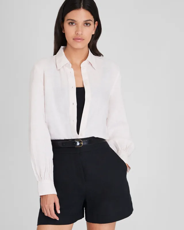 Linen Blouson Sleeve Top sold by Club Monaco