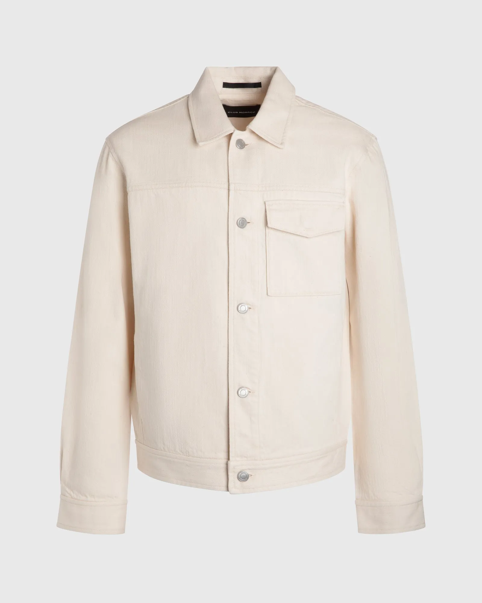 Slub Textured Trucker Jacket sold by Club Monaco