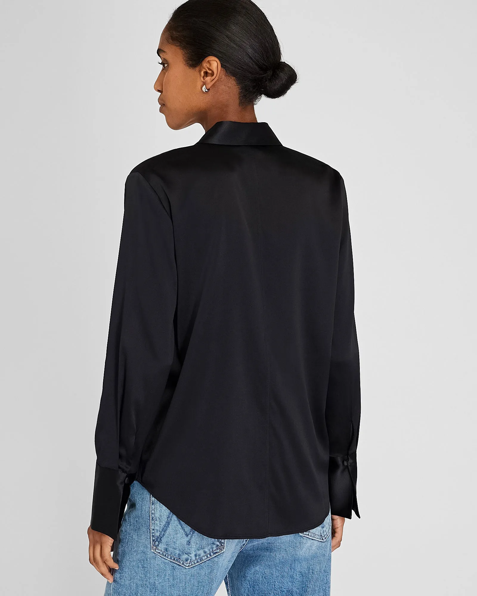 Helek Stretch Silk Charmeuse Shirt sold by Club Monaco product image thumbnail 4