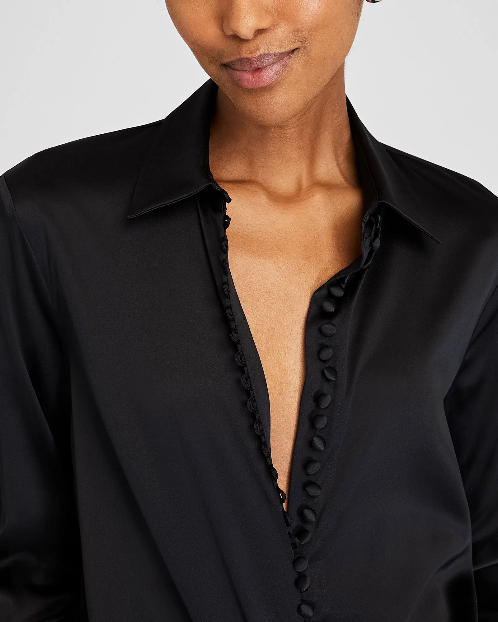 Helek Stretch Silk Charmeuse Shirt sold by Club Monaco product image thumbnail 5