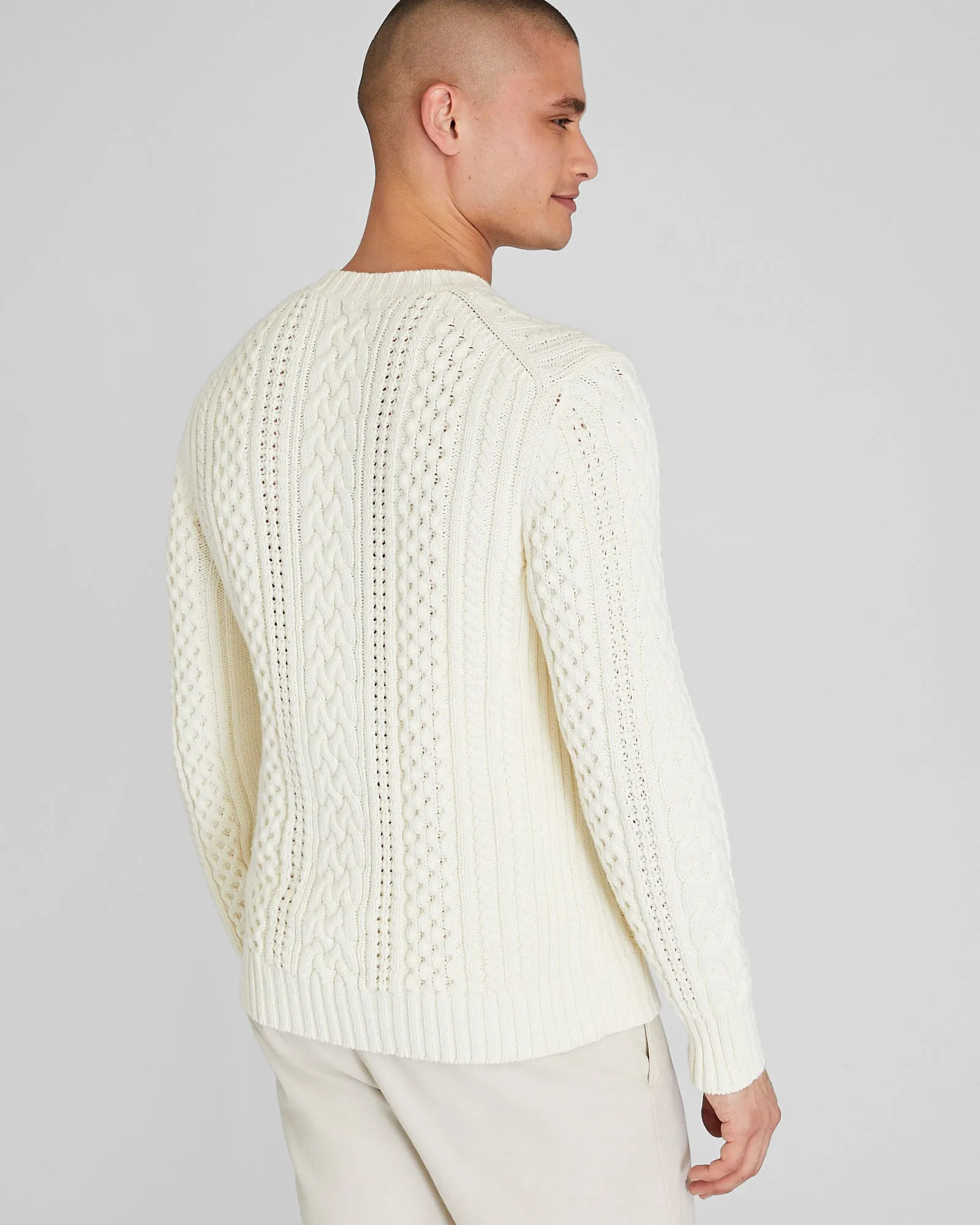 Large Cable Crewneck sold by Club Monaco product image thumbnail 3