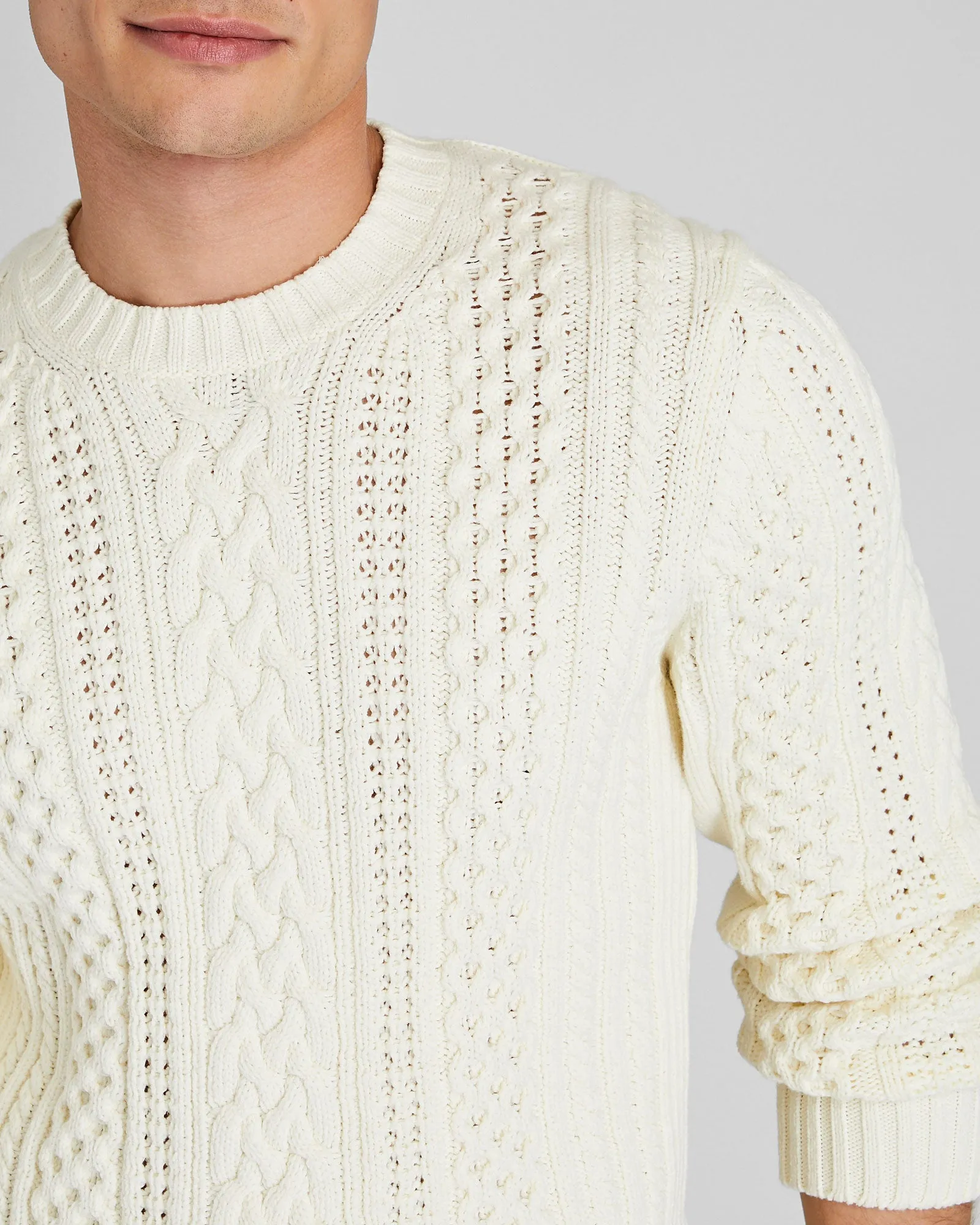 Large Cable Crewneck sold by Club Monaco product image thumbnail 4