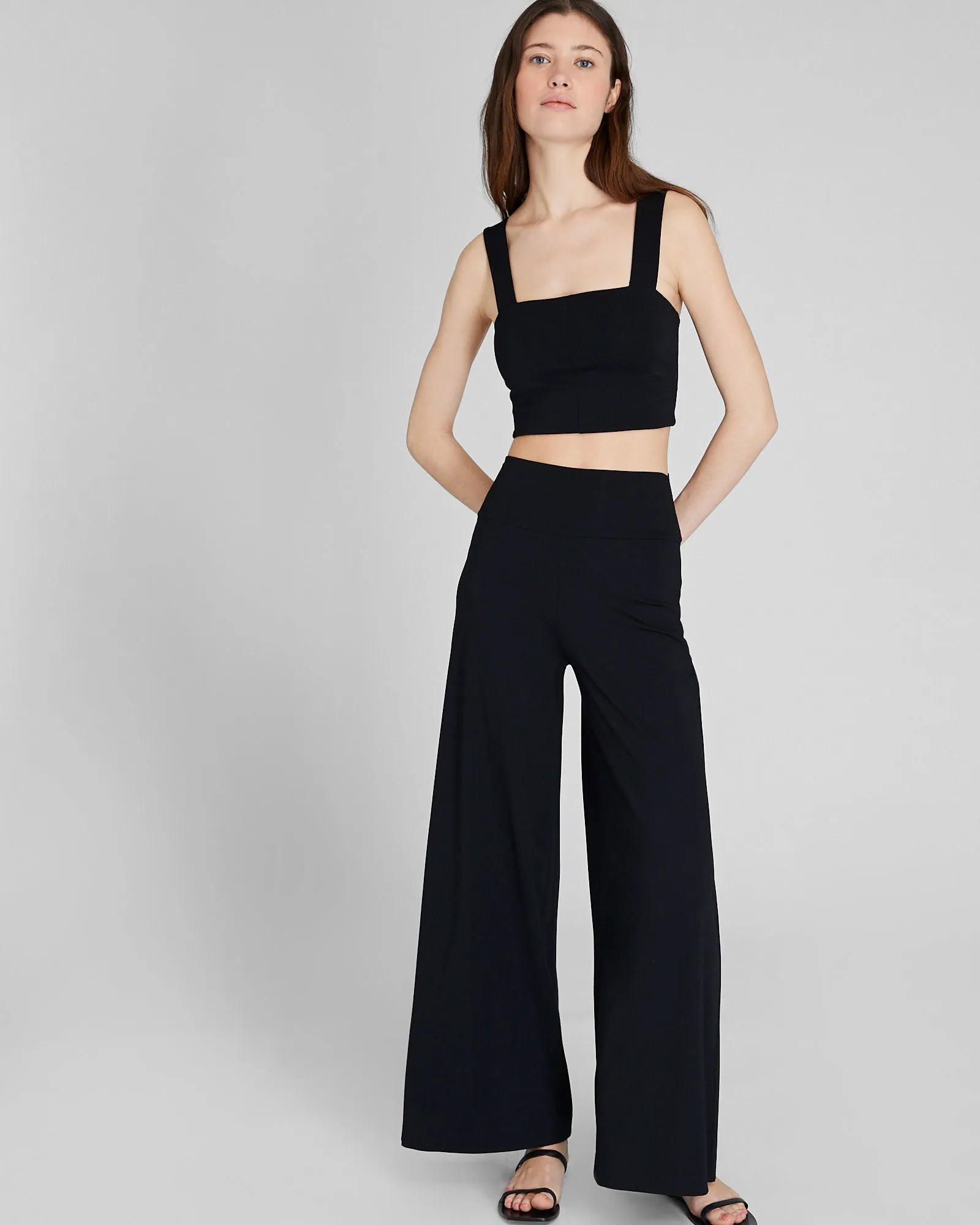 Extra High Rise Wide Leg Knit Pant sold by Club Monaco