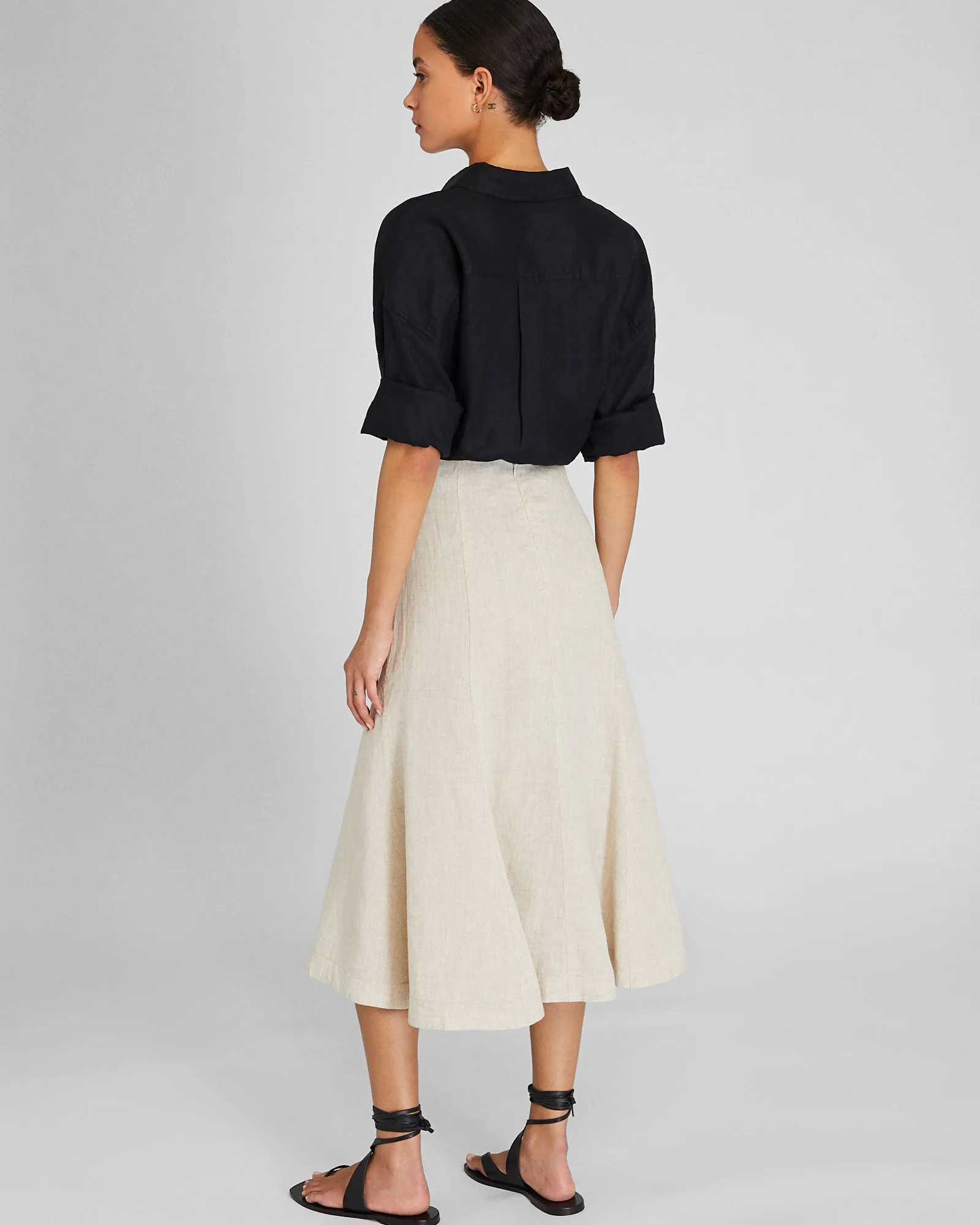 Fluted Linen Skirt sold by Club Monaco product image thumbnail 2