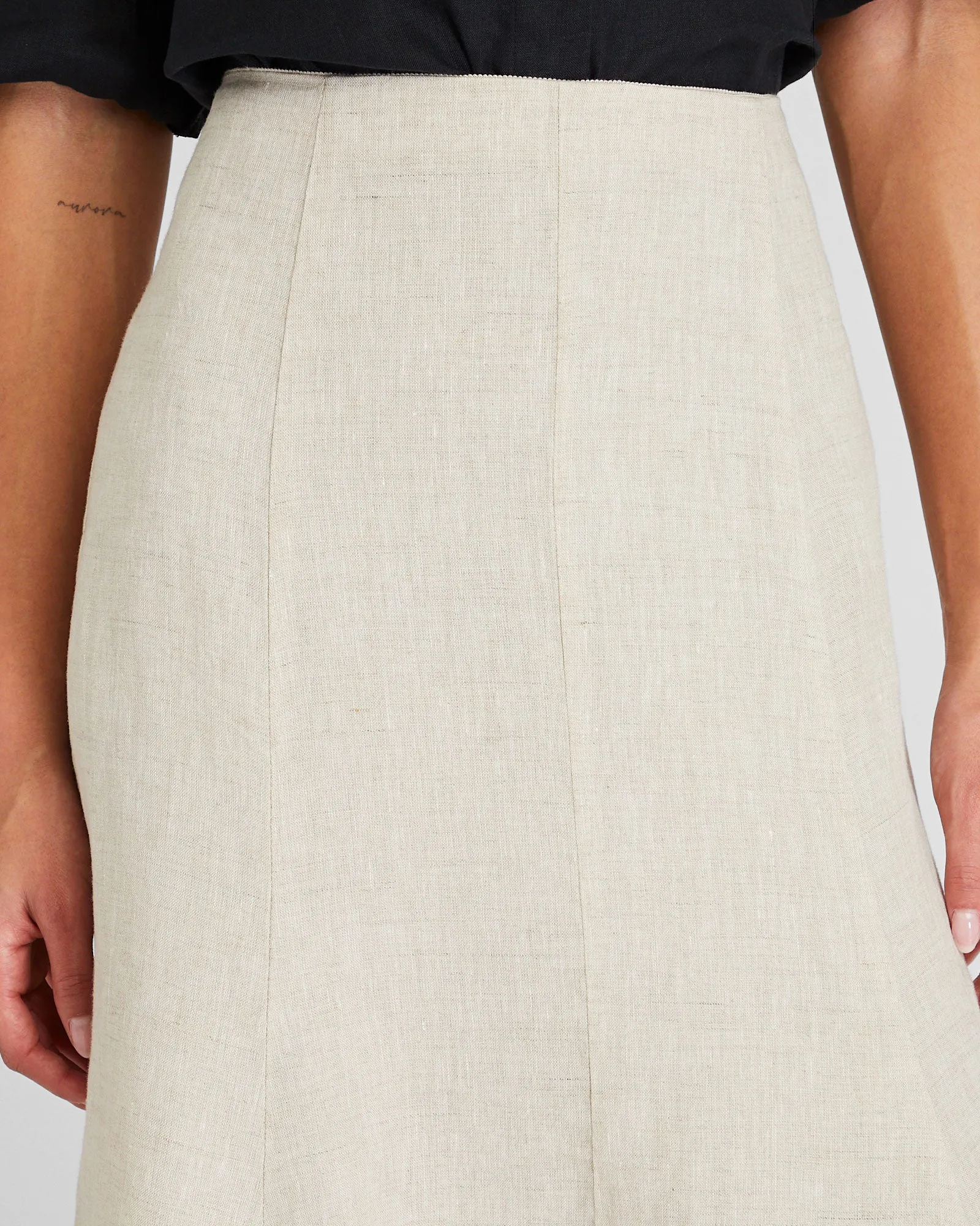 Fluted Linen Skirt sold by Club Monaco product image thumbnail 4