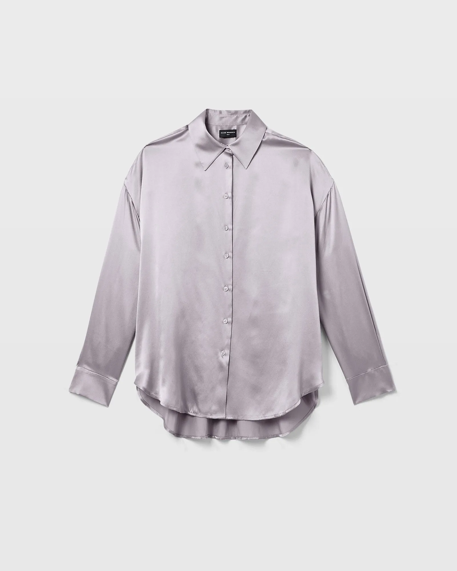 Silk Charmeuse Relaxed Button-Down Shirt sold by Club Monaco product image thumbnail 5