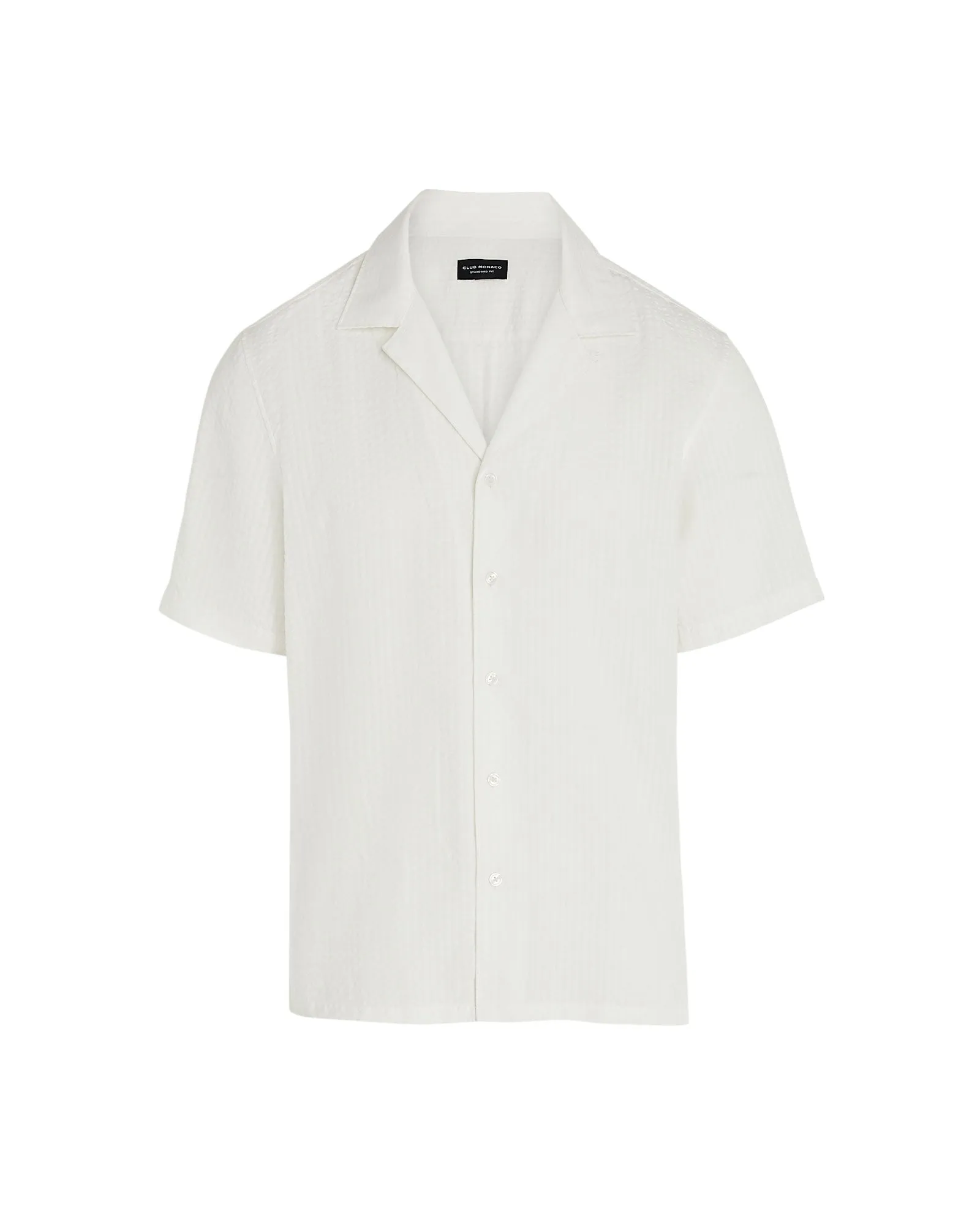 Short Sleeve Camp Collar Seersucker Shirt sold by Club Monaco product image thumbnail 5