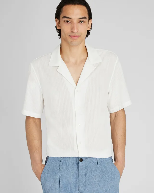 Short Sleeve Camp Collar Seersucker Shirt sold by Club Monaco