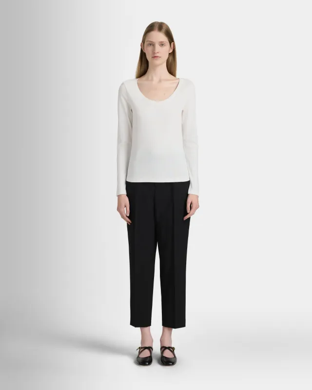 Long Sleeve Bowee Scoop Neck Top sold by Club Monaco