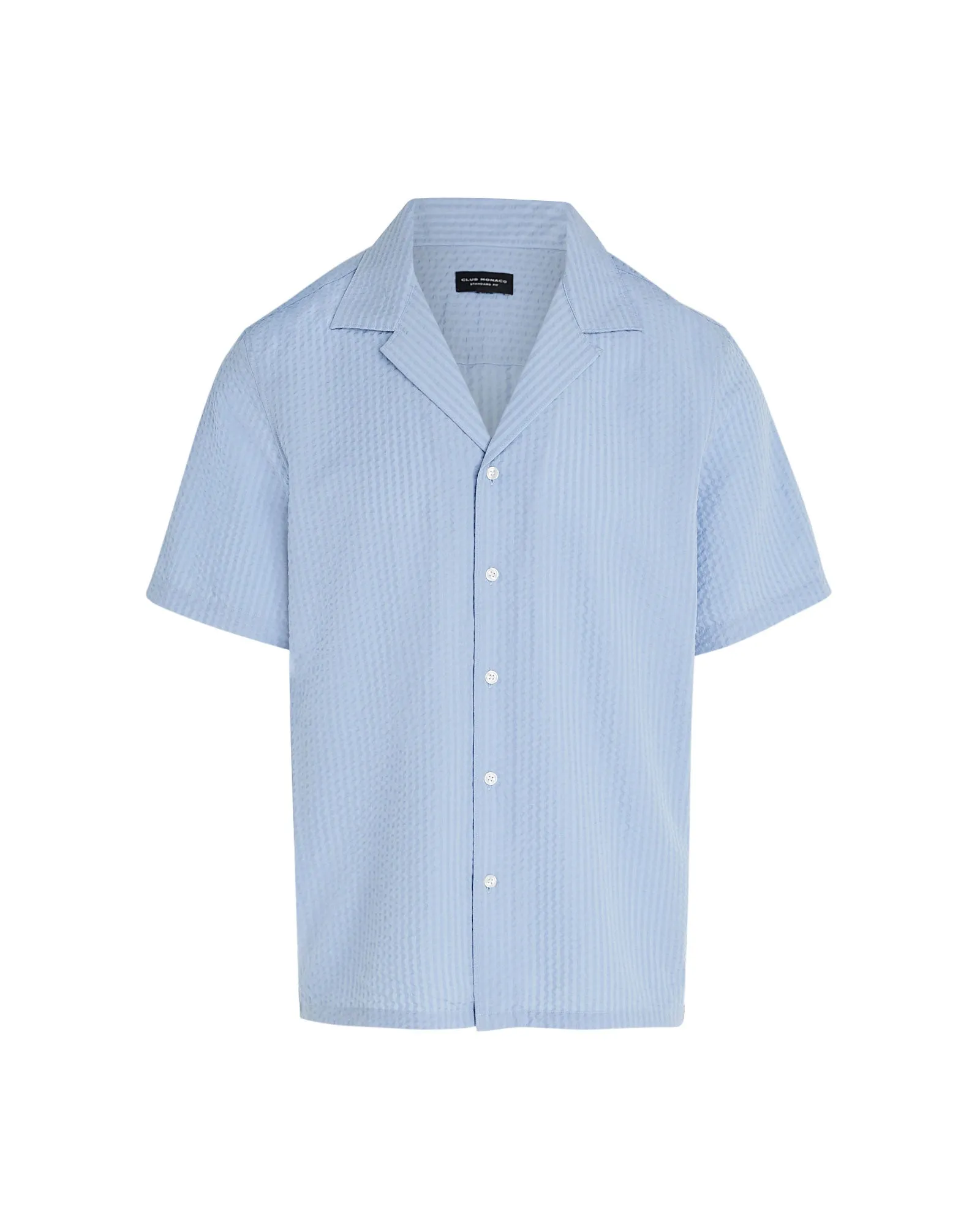 Short Sleeve Camp Collar Seersucker Shirt sold by Club Monaco product image thumbnail 4