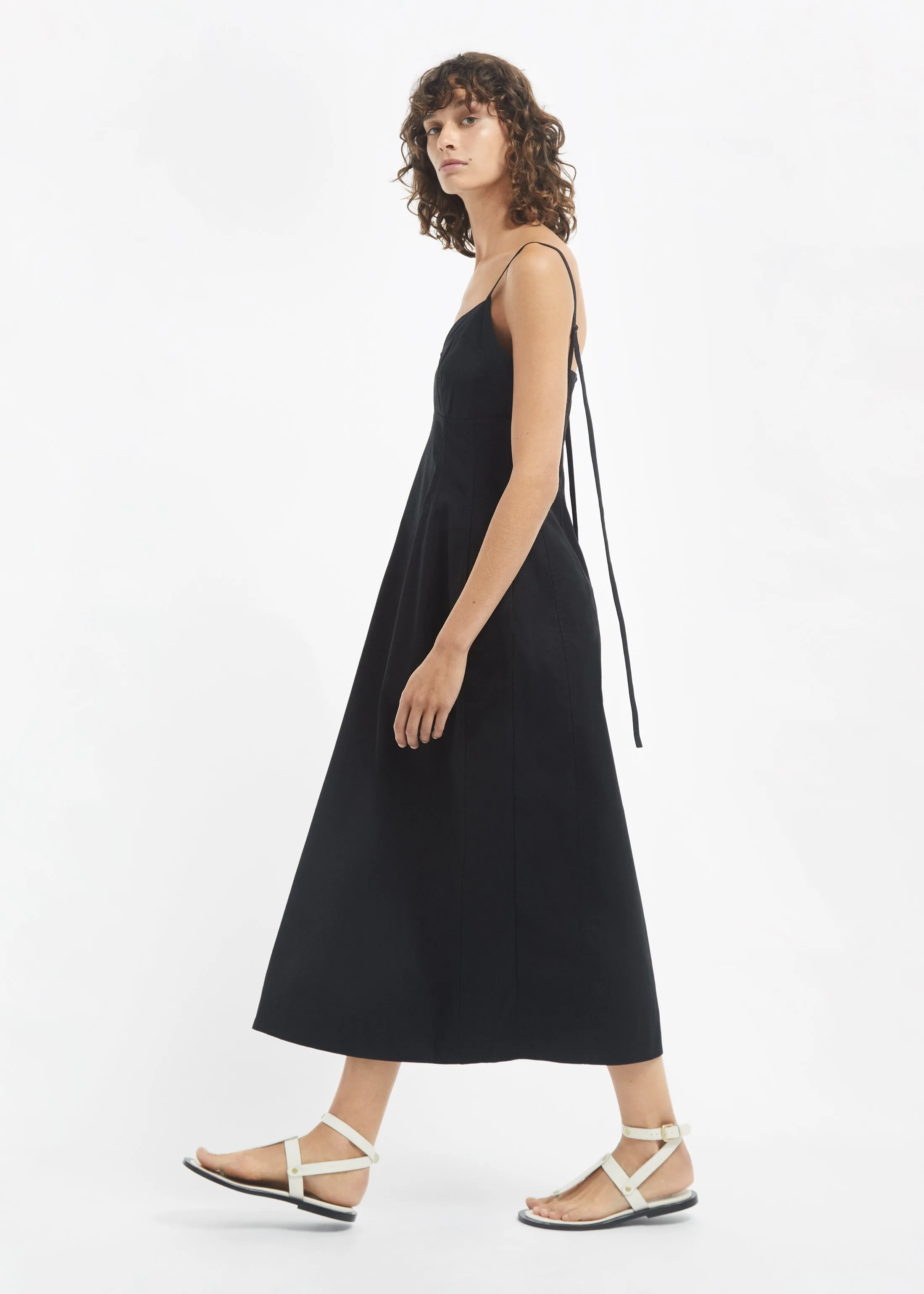 Bustier Midi Dress in Cotton Sateen - Black sold by CO product image thumbnail 2