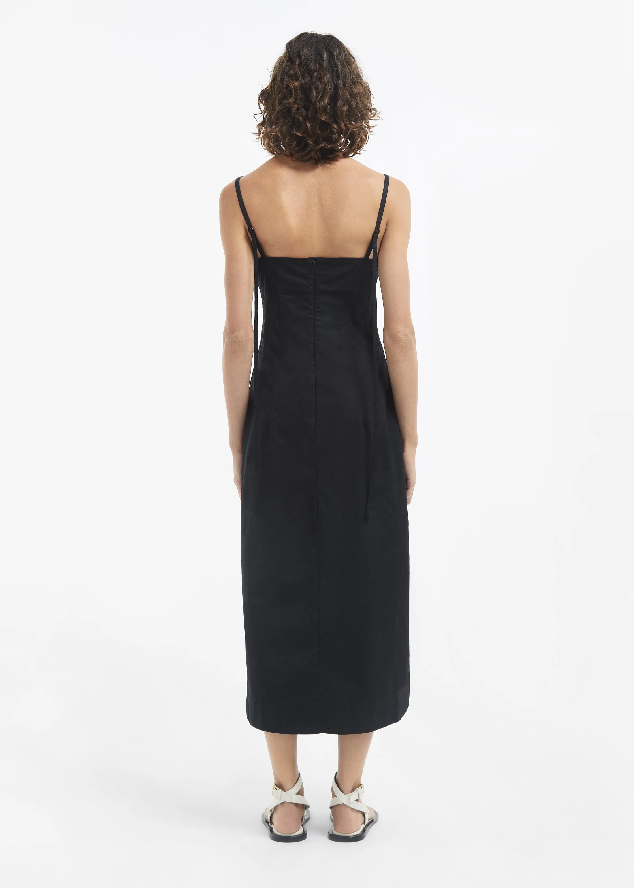 Bustier Midi Dress in Cotton Sateen - Black sold by CO product image thumbnail 3