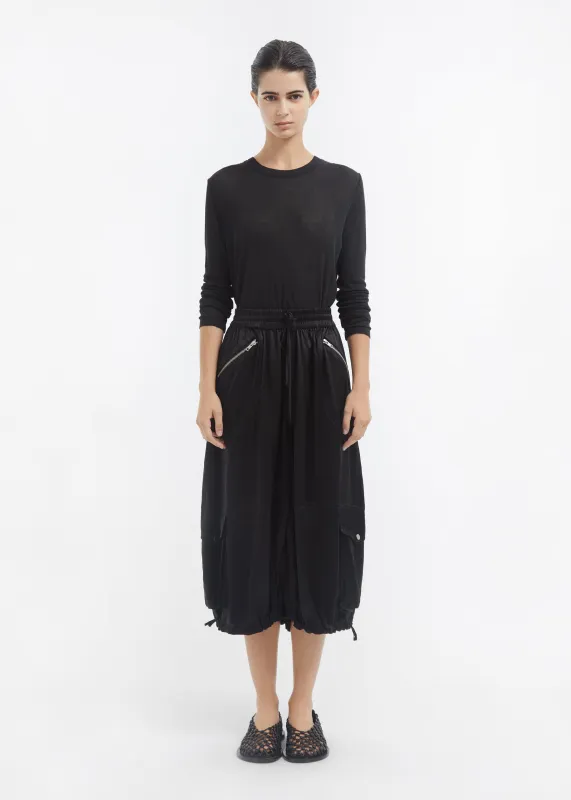 Crewneck Long Sleeve in Cotton Jersey - Black sold by CO