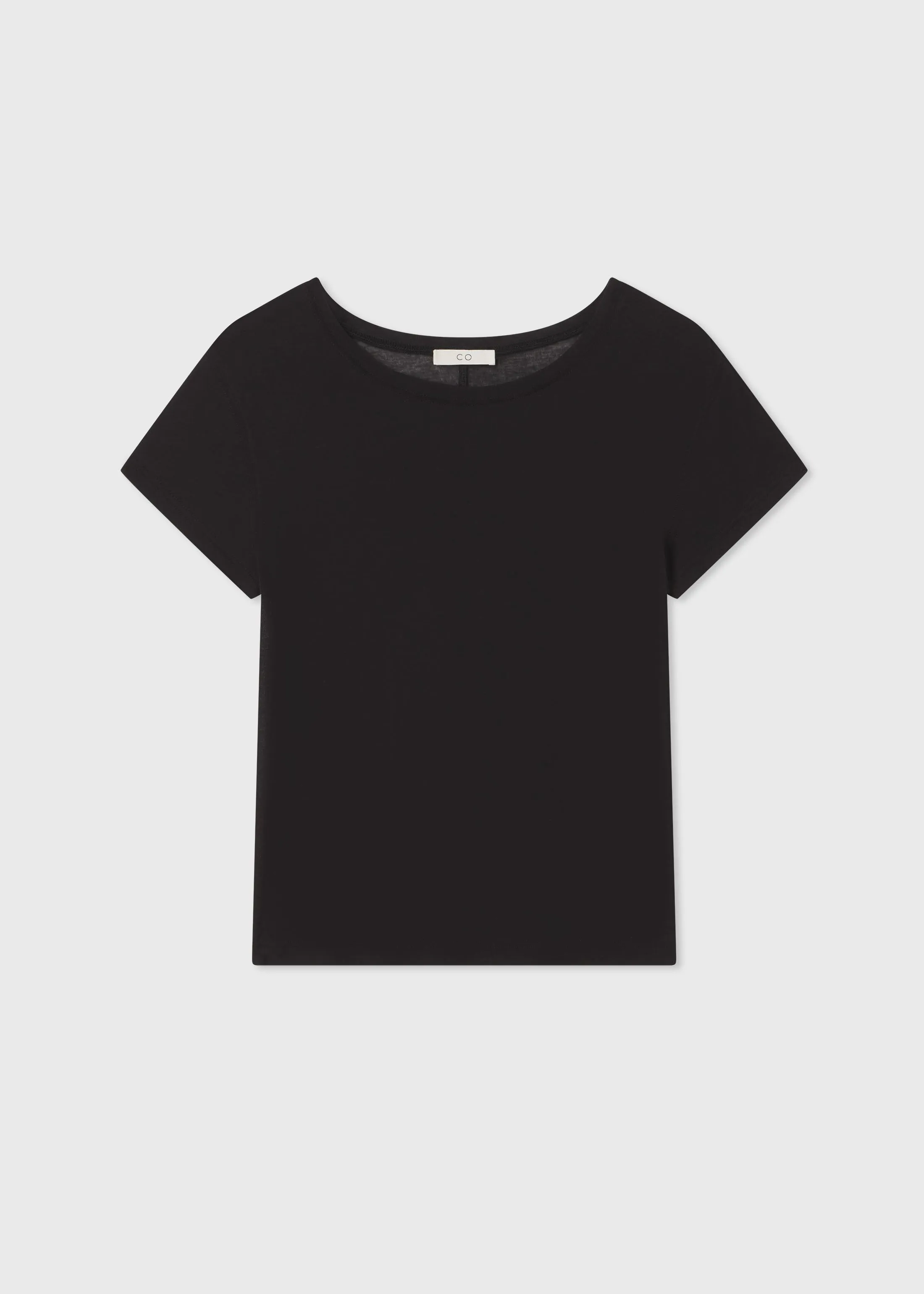 Crewneck Short Sleeve T-Shirt in Cotton Jersey - Black sold by CO product image thumbnail 5