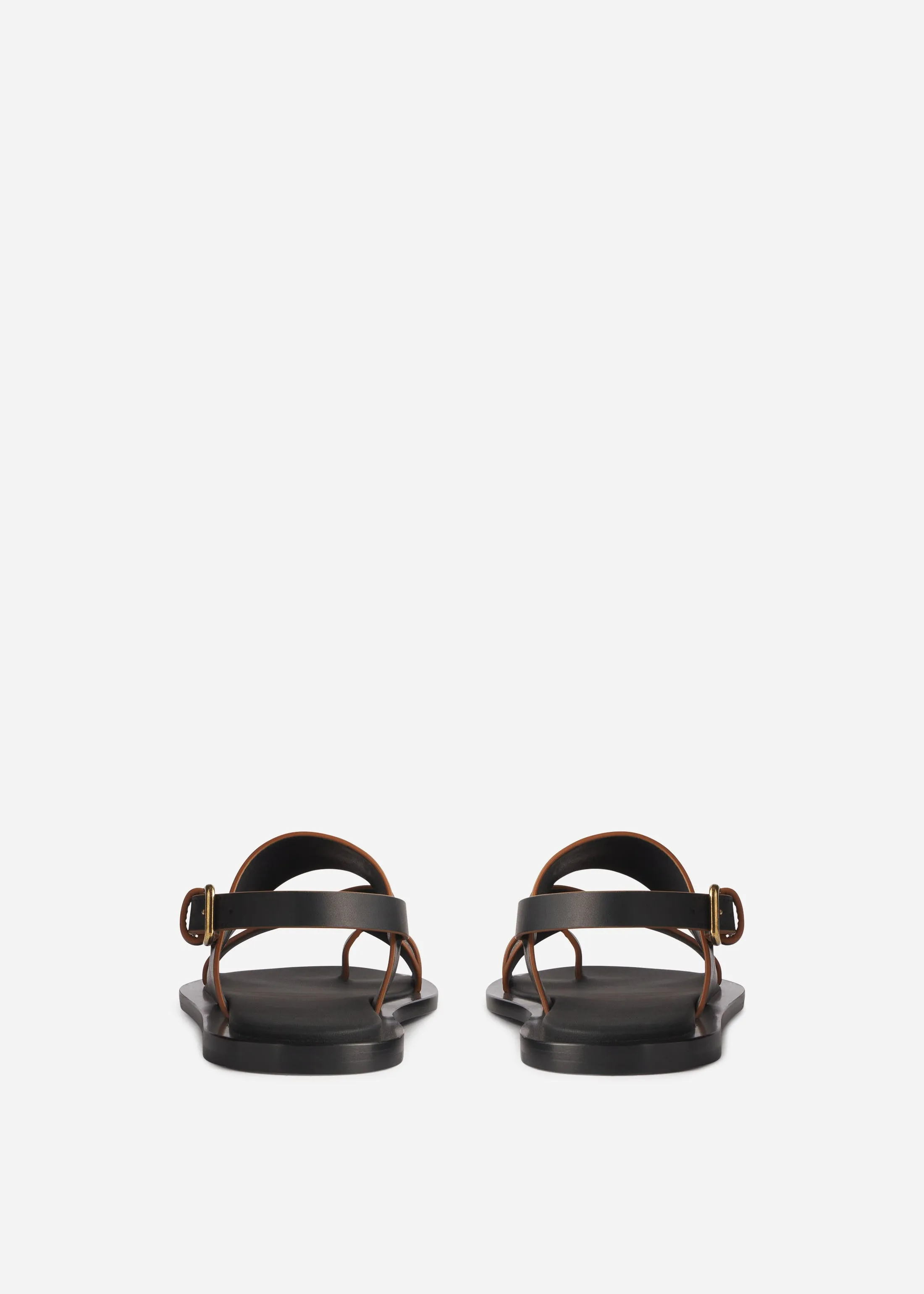 Leather Toe Strap Sandals - Black sold by CO product image thumbnail 3