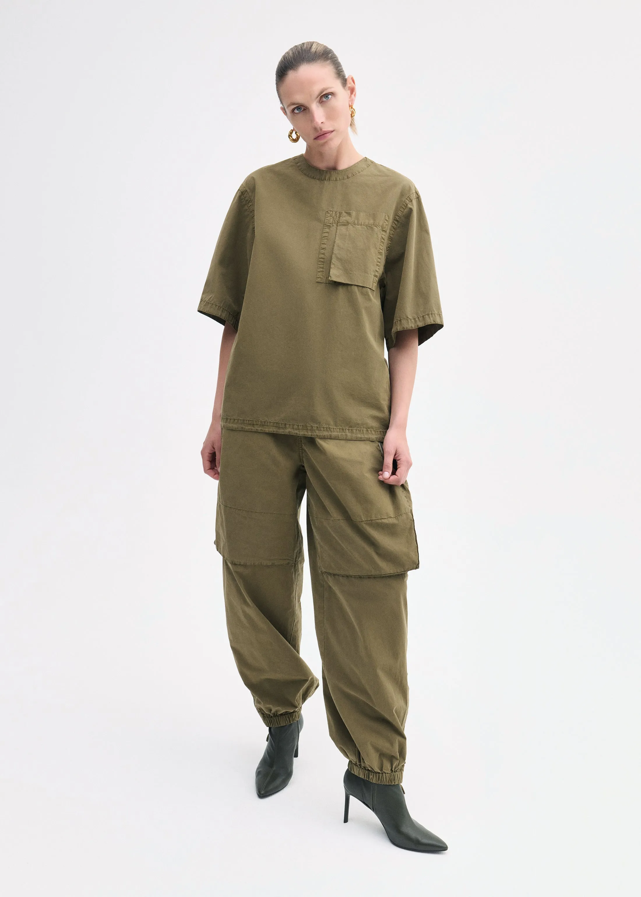 Oversized Shirt in Cotton - Olive sold by CO product image thumbnail 2