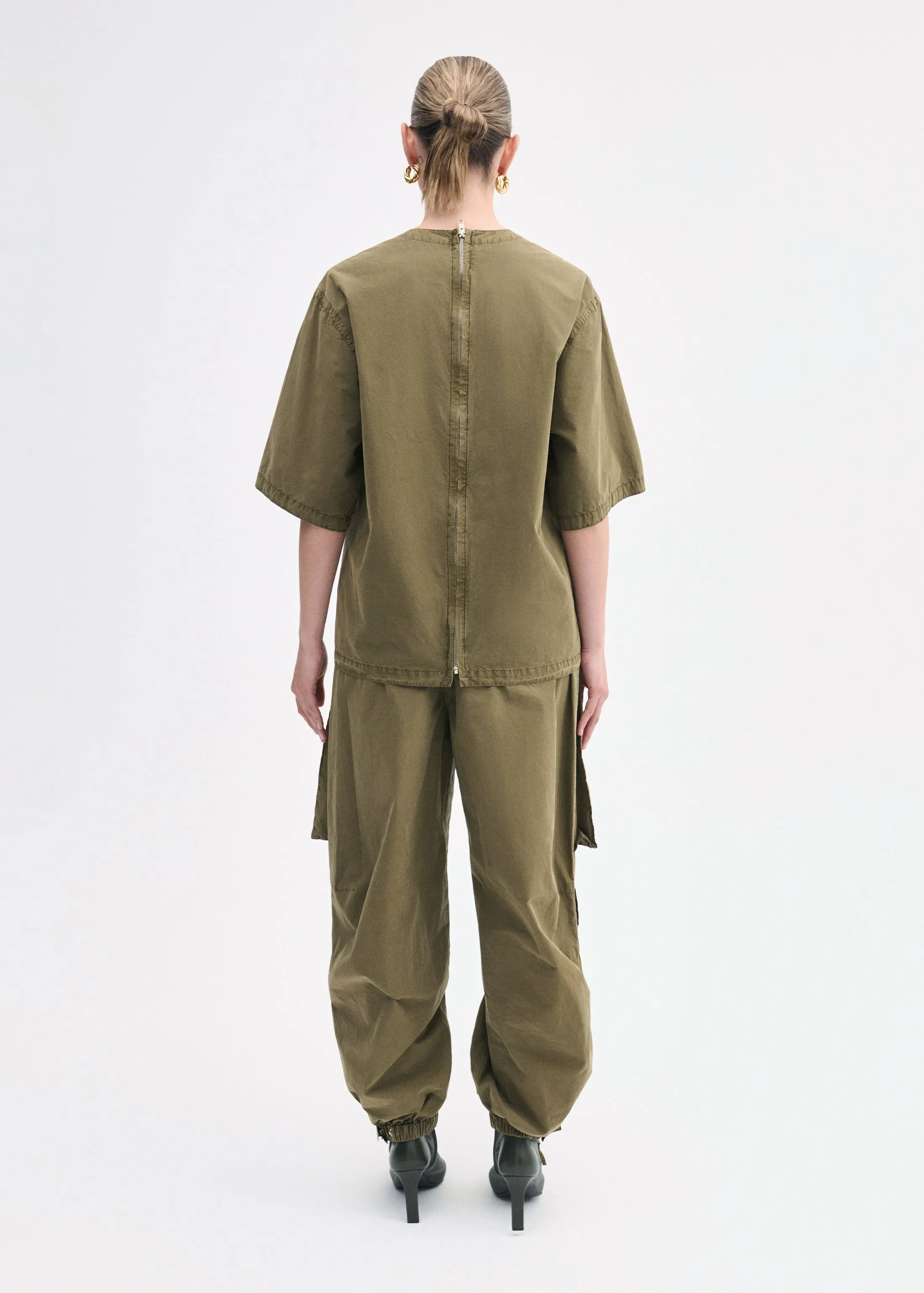 Oversized Shirt in Cotton - Olive sold by CO product image thumbnail 3