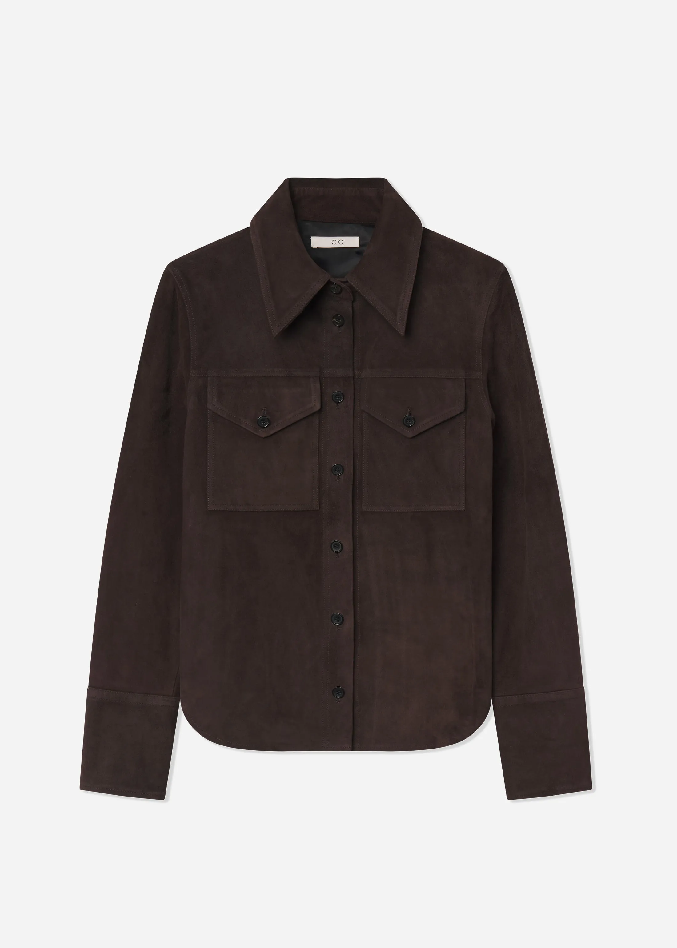 Western Shirt in Suede - Chocolate sold by CO product image thumbnail 4