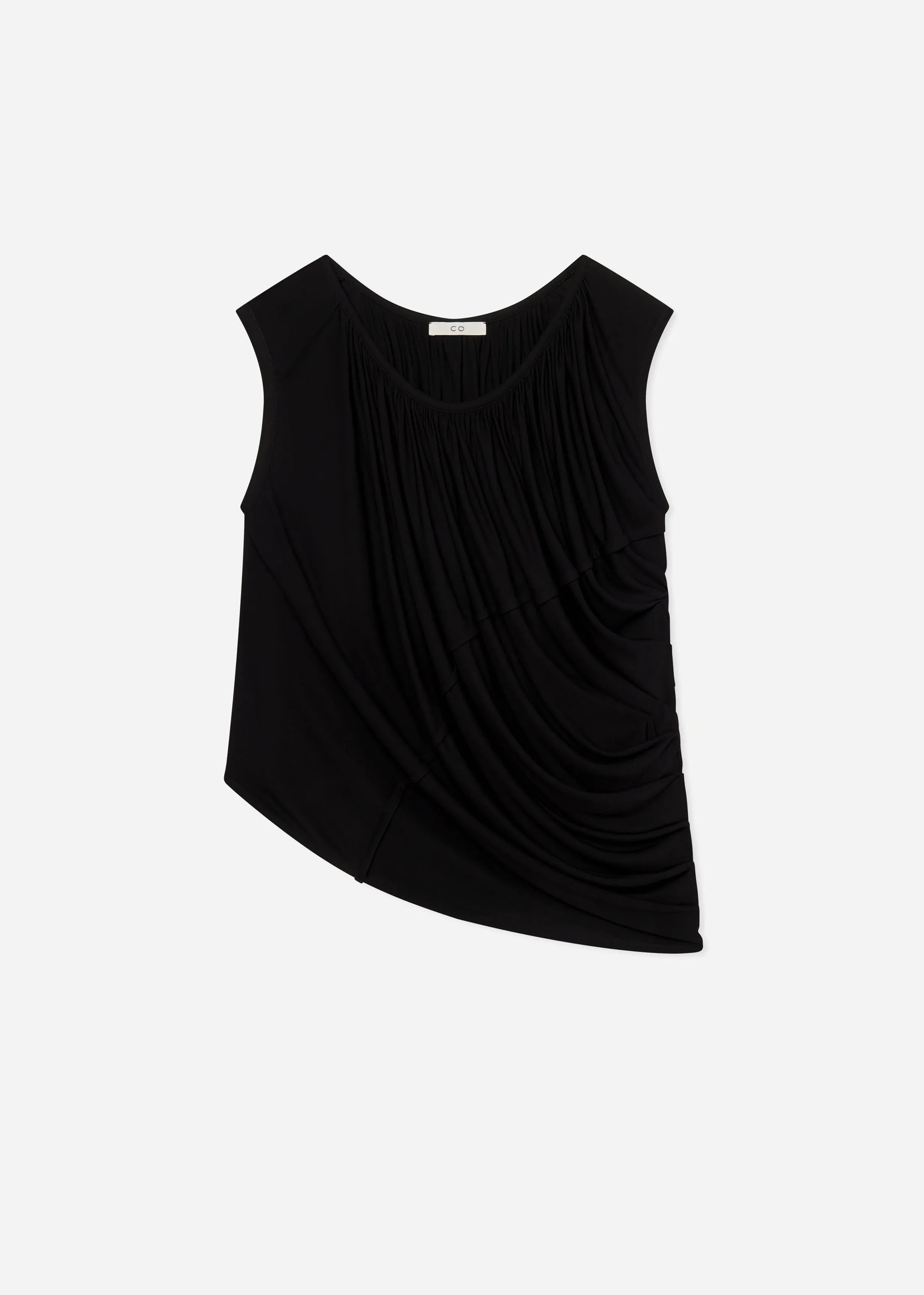 Draped Top in Crepe Jersey - Black sold by CO product image thumbnail 5