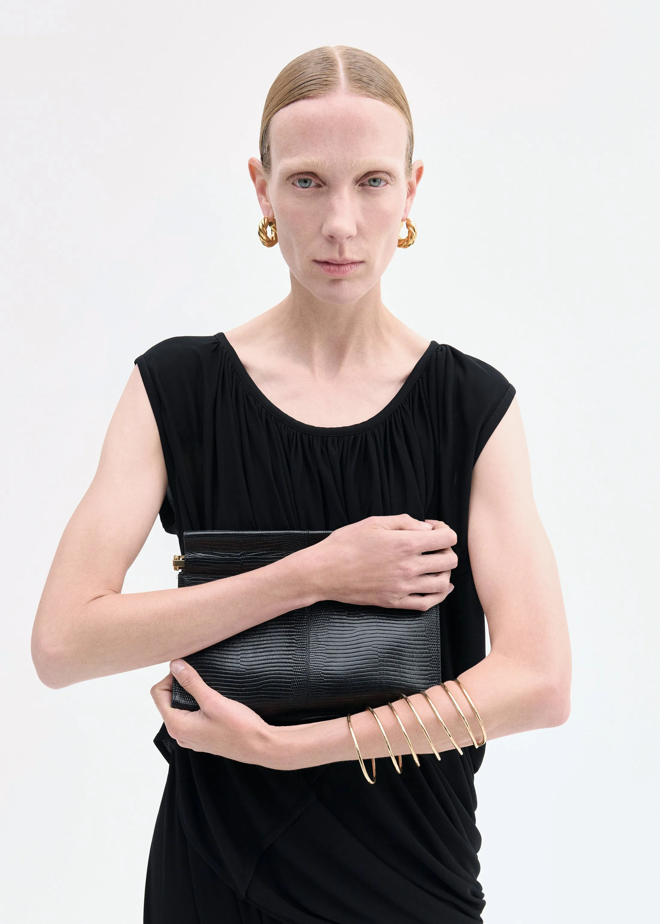 Draped Top in Crepe Jersey - Black sold by CO product image thumbnail 2