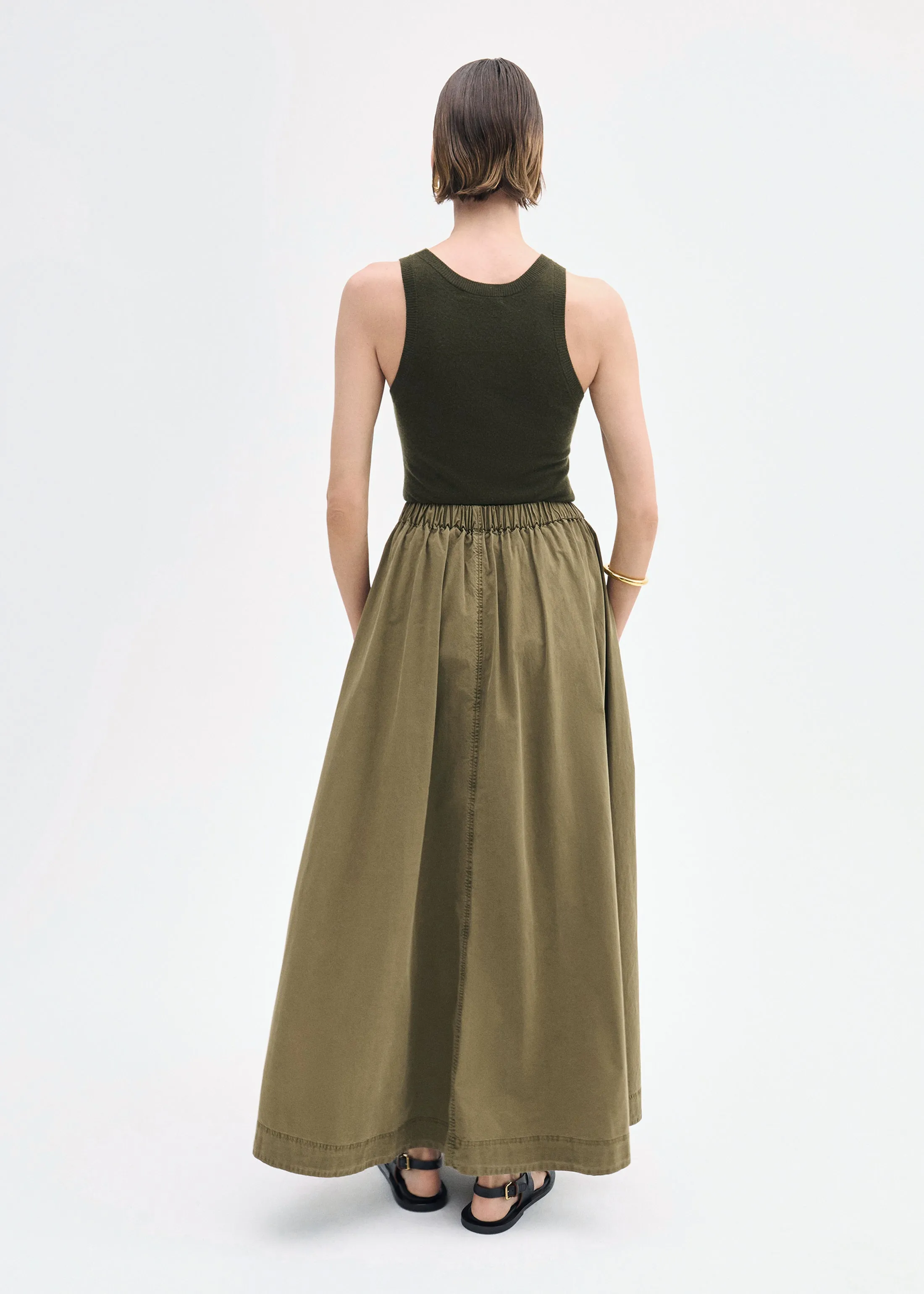 Parachute Skirt in Cotton Twill - Olive sold by CO product image thumbnail 2