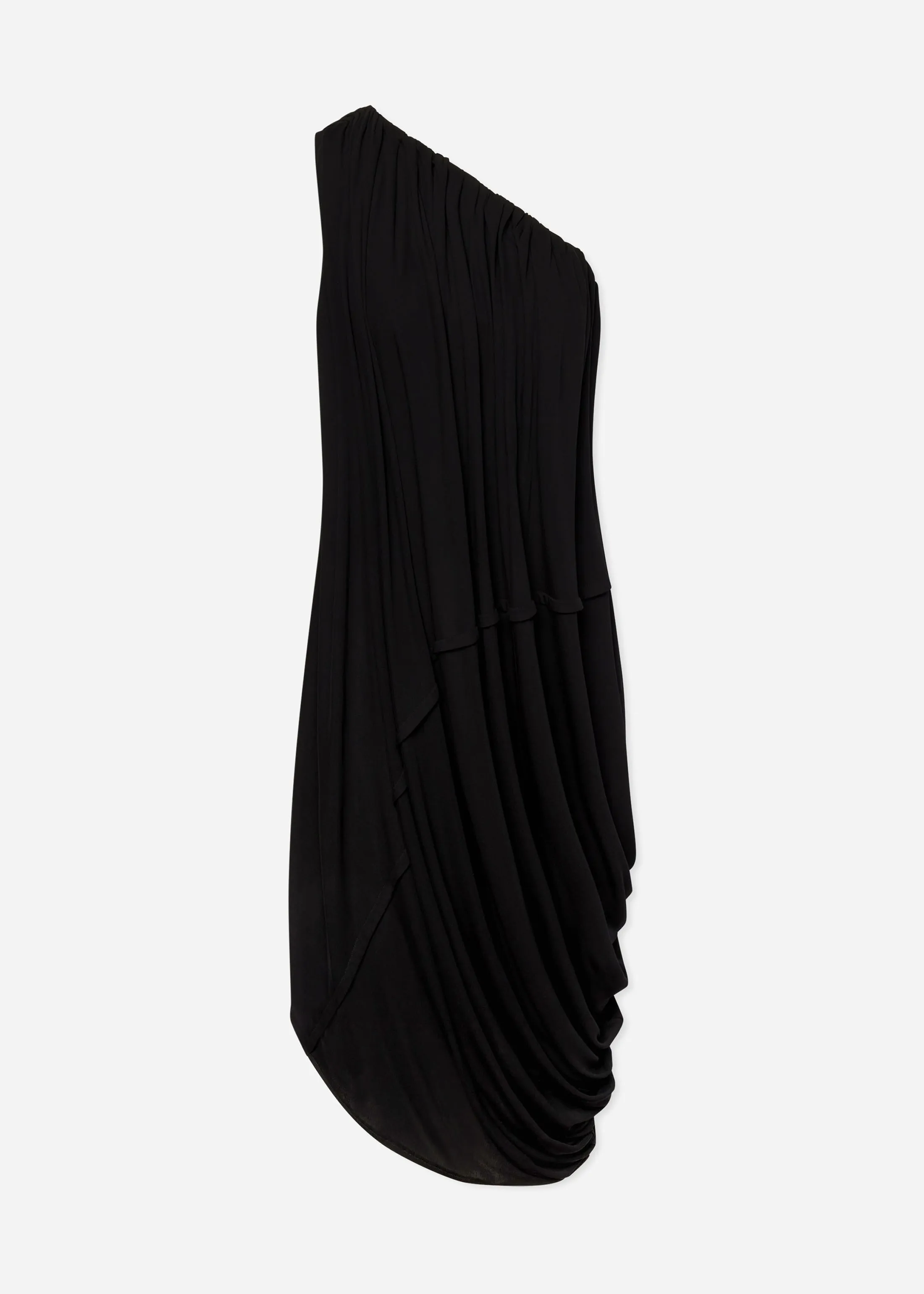 One-Shoulder Dress in Viscose Jersey - Black sold by CO product image thumbnail 4