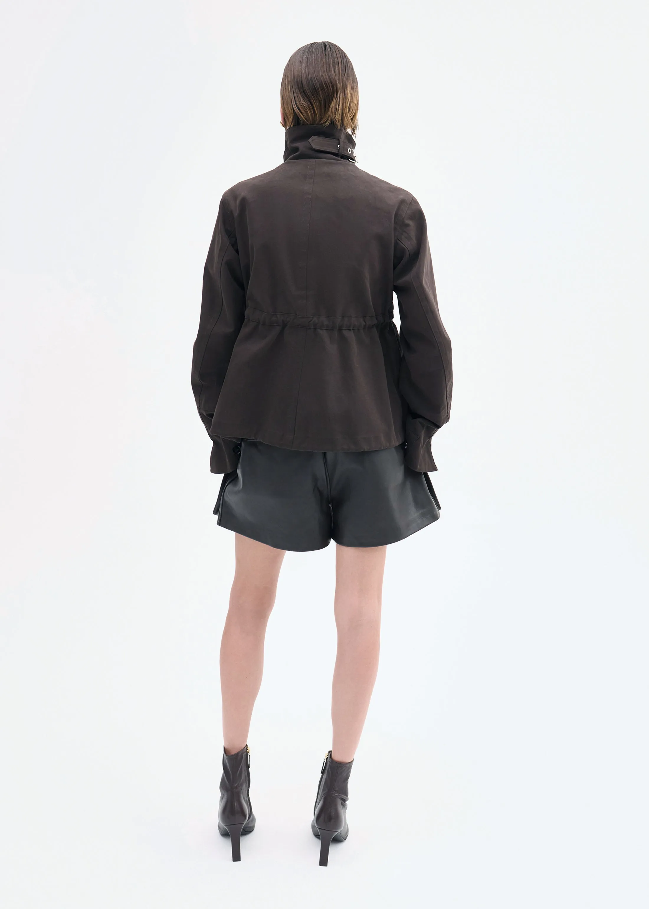 Military Jacket in Brushed Cotton - Chocolate sold by CO product image thumbnail 4