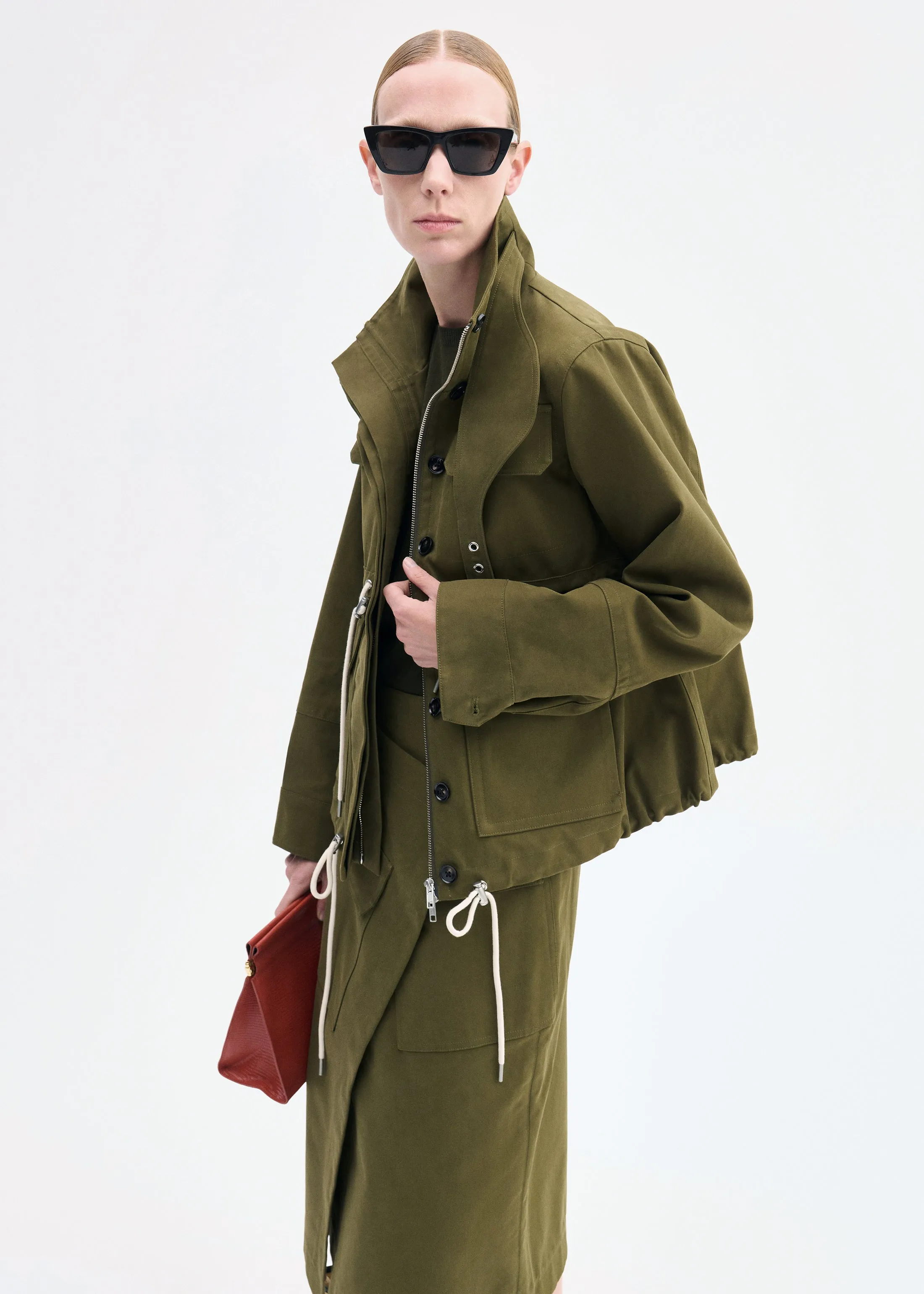 Military Jacket in Brushed Cotton - Olive sold by CO product image thumbnail 2