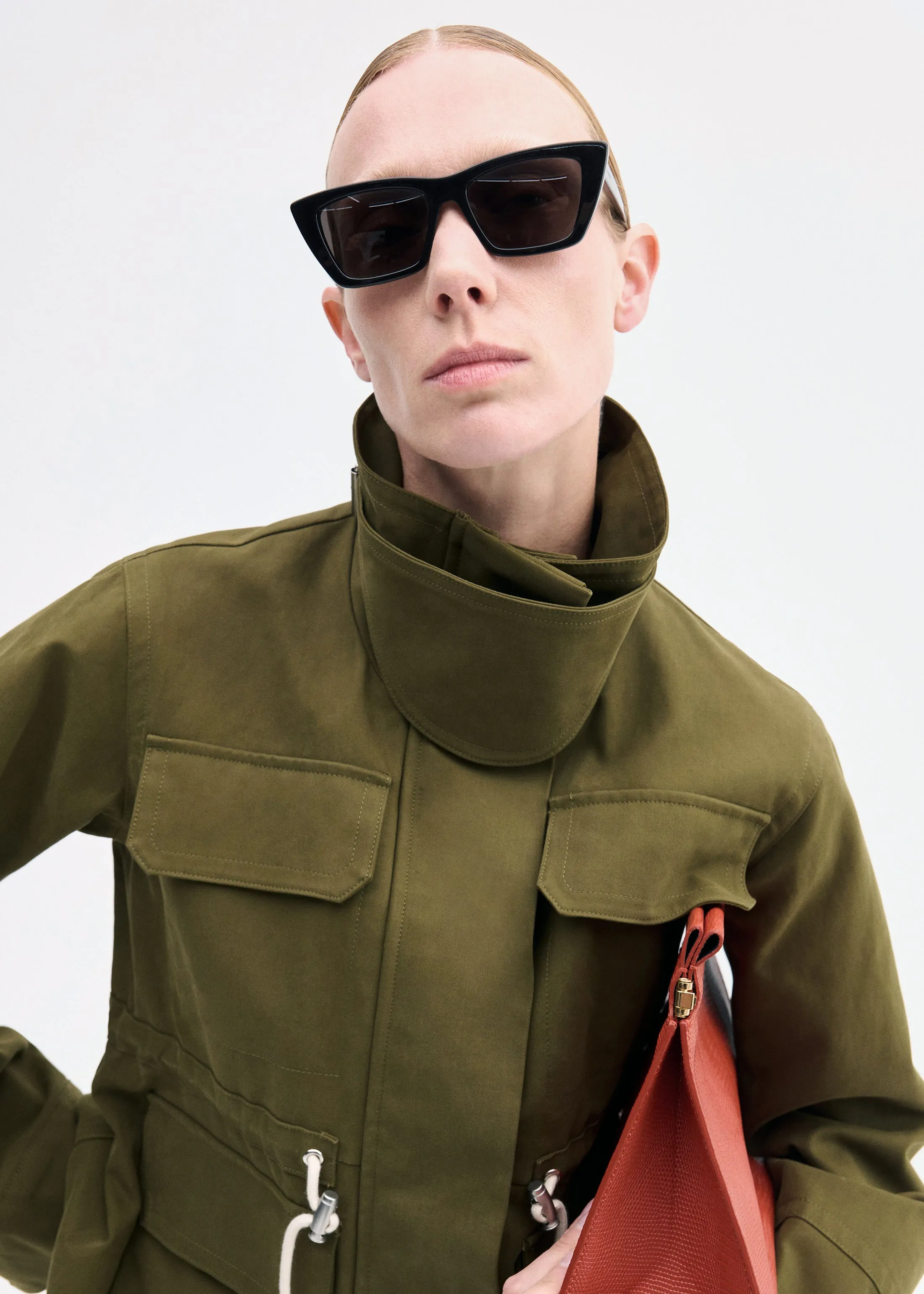 Military Jacket in Brushed Cotton - Olive sold by CO product image thumbnail 3