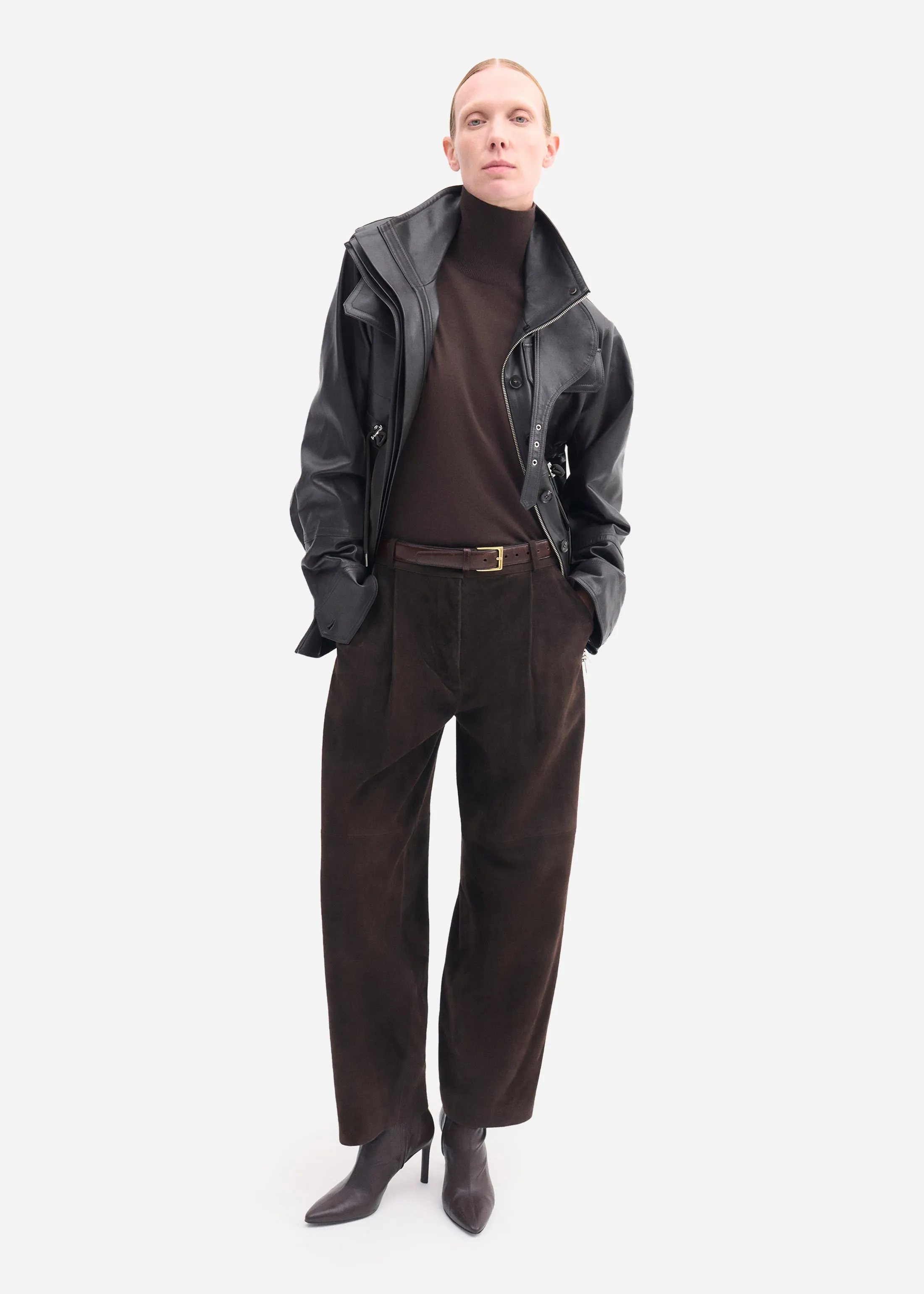 Military Jacket in Leather - Chocolate sold by CO product image thumbnail 4