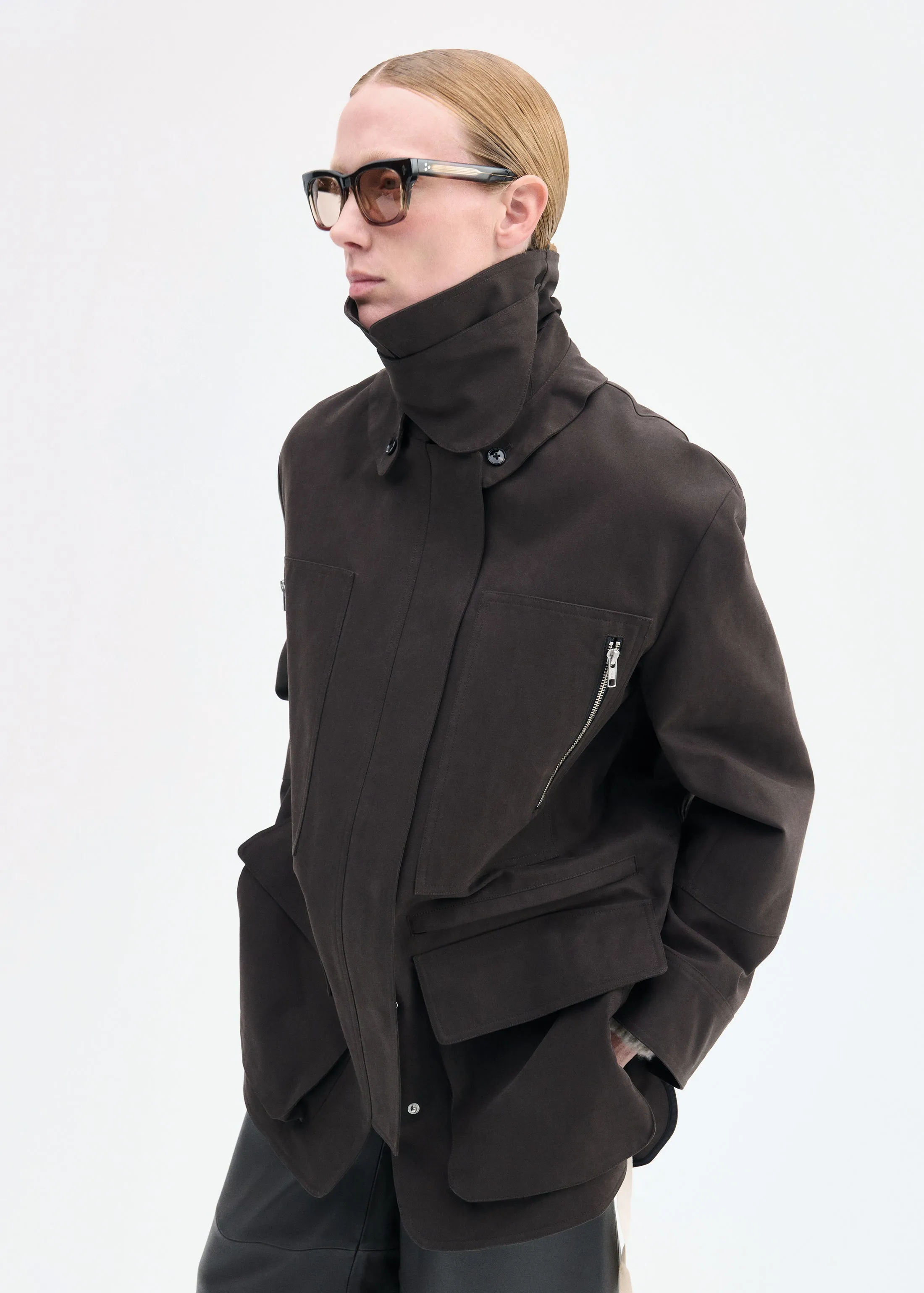 Oversized Field Jacket - Chocolate sold by CO product image thumbnail 2
