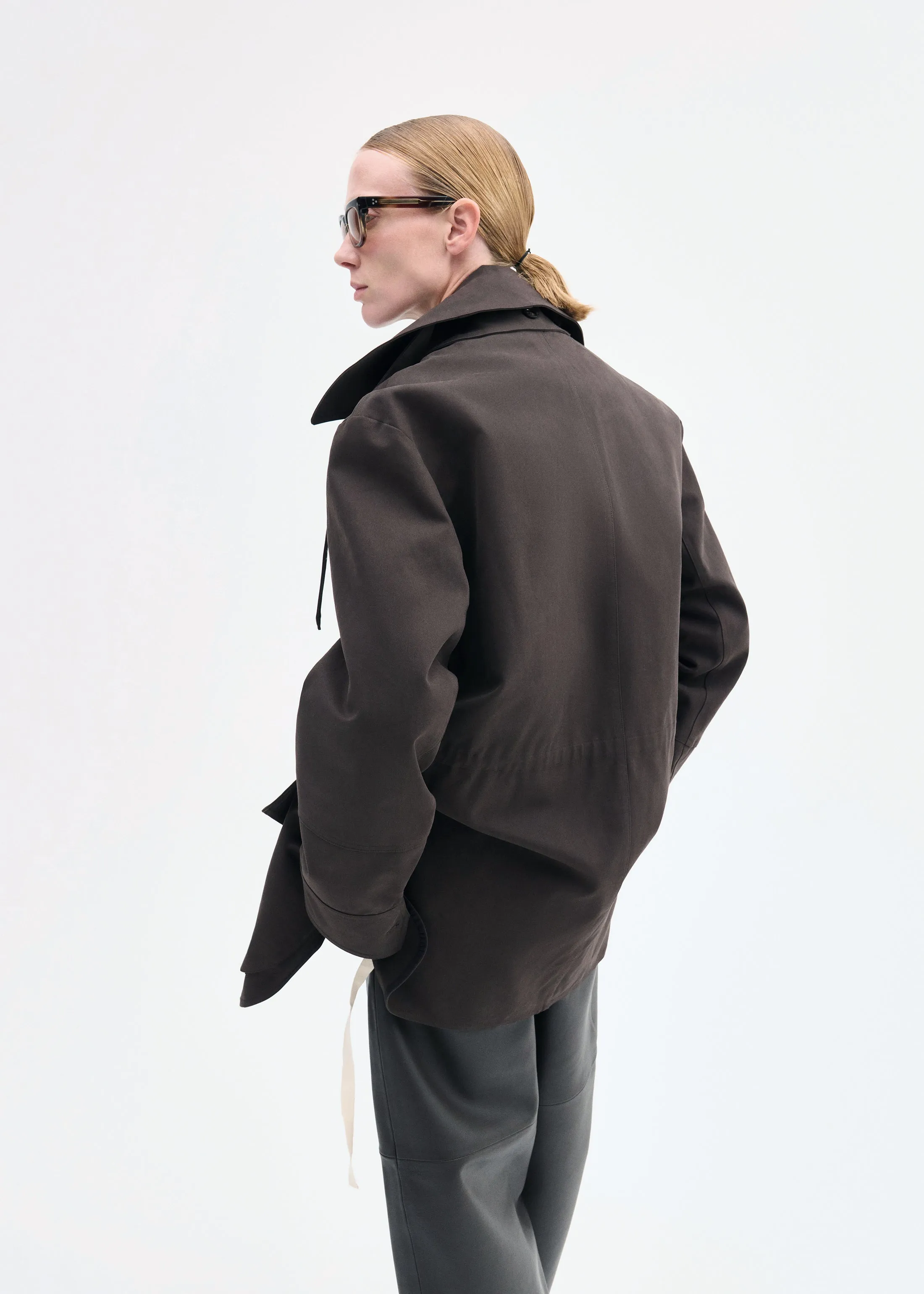 Oversized Field Jacket - Chocolate sold by CO product image thumbnail 3