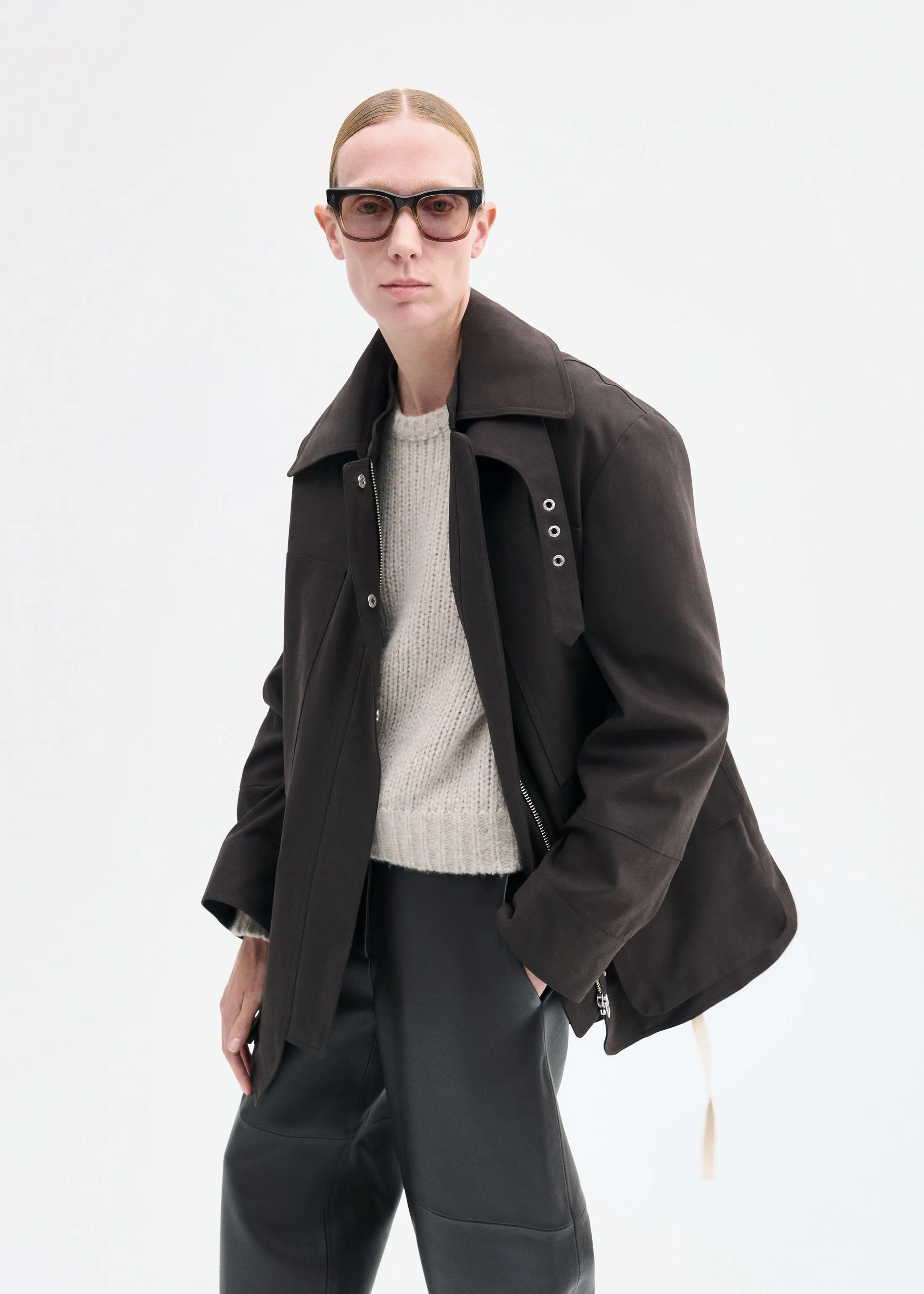 Oversized Field Jacket - Chocolate sold by CO