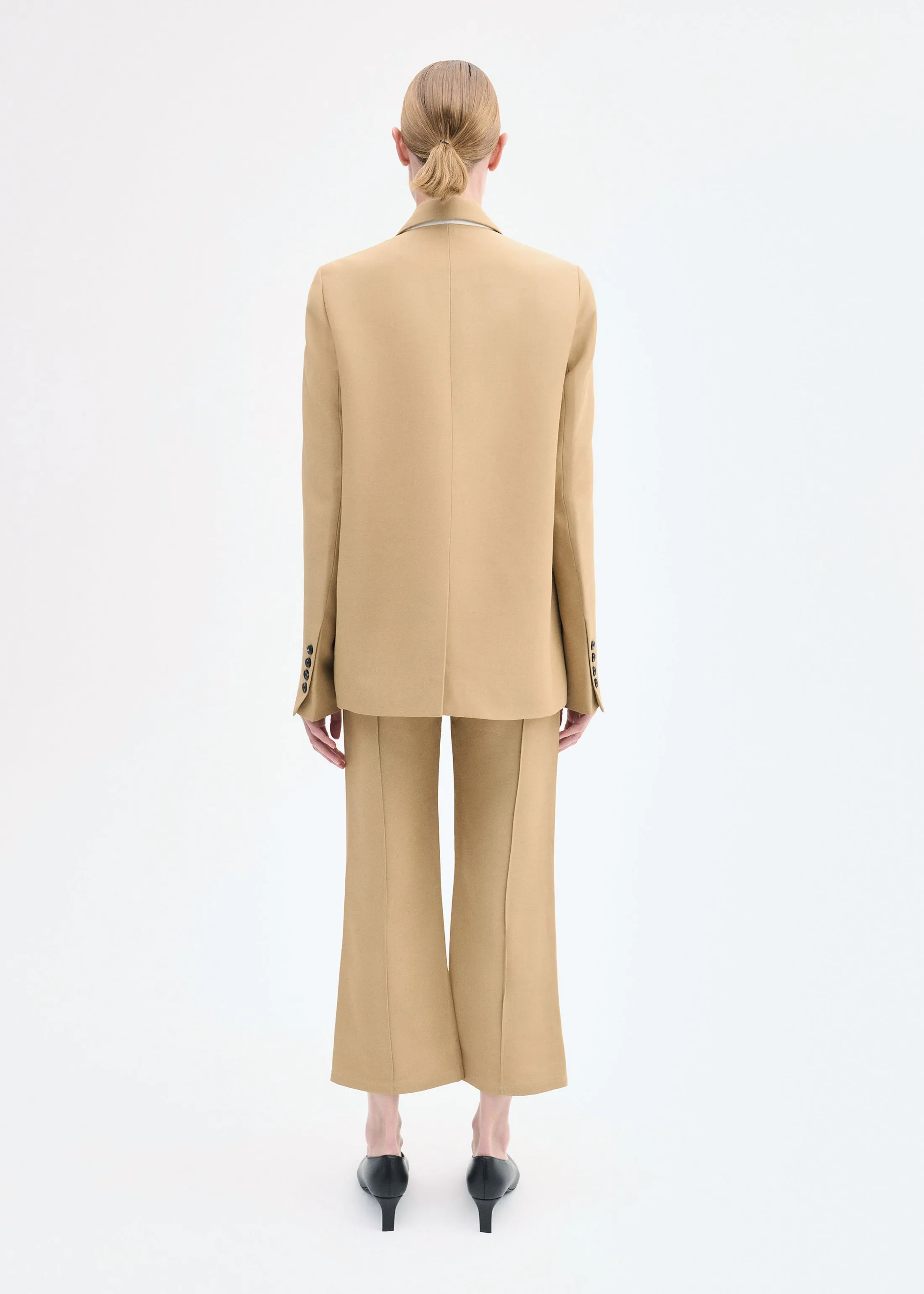 Structured Single-Breasted Blazer - Camel sold by CO product image thumbnail 3