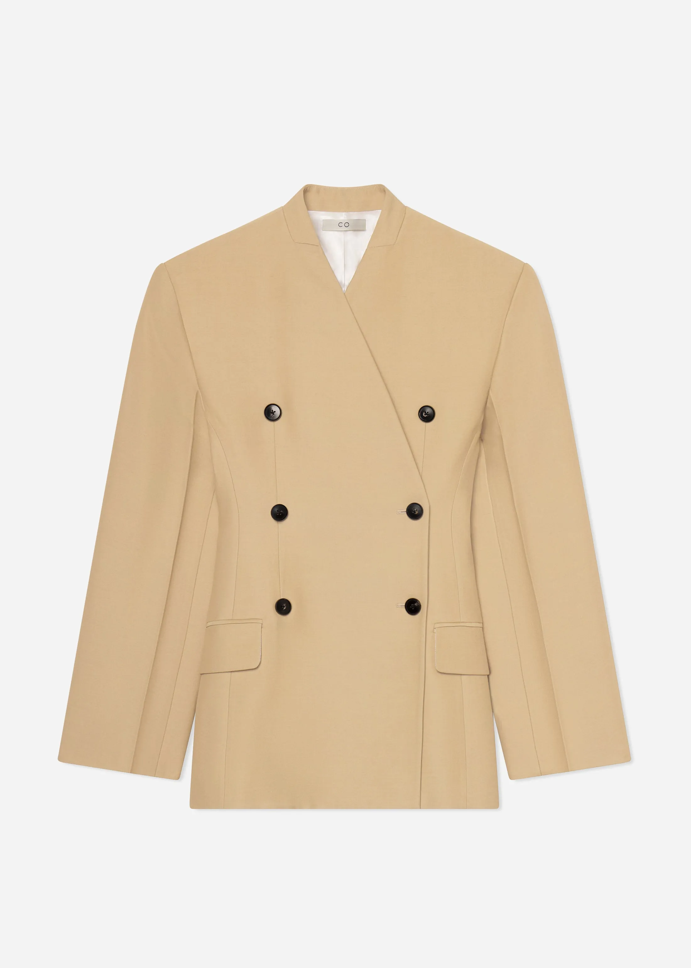 Sculptural Collarless Jacket - Camel sold by CO product image thumbnail 2