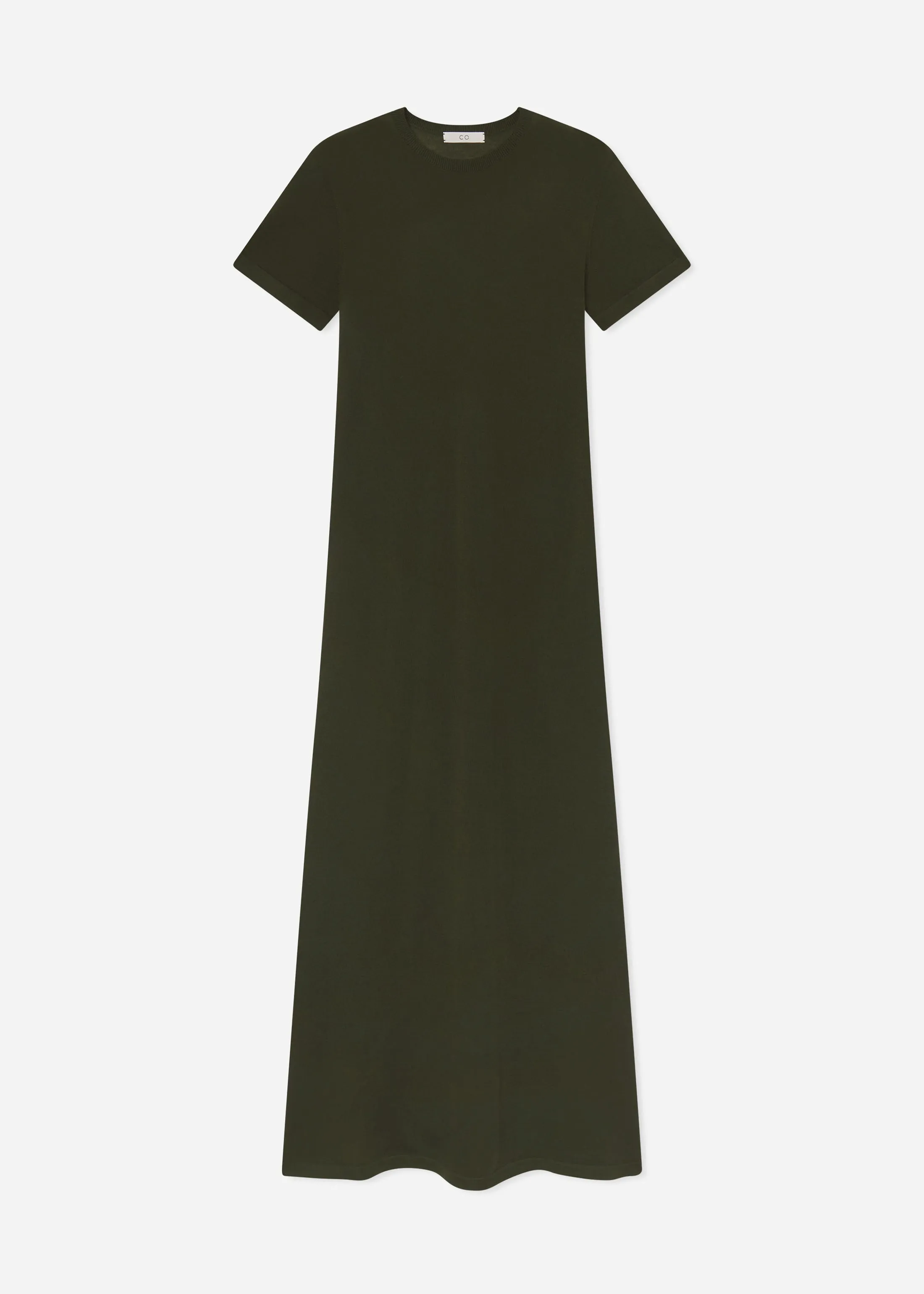 T-Shirt Dress in Fine Cashmere - Olive sold by CO product image thumbnail 4