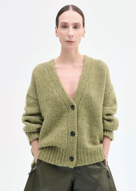 Boyfriend Cardigan in Cashmere - Mossy sold by CO