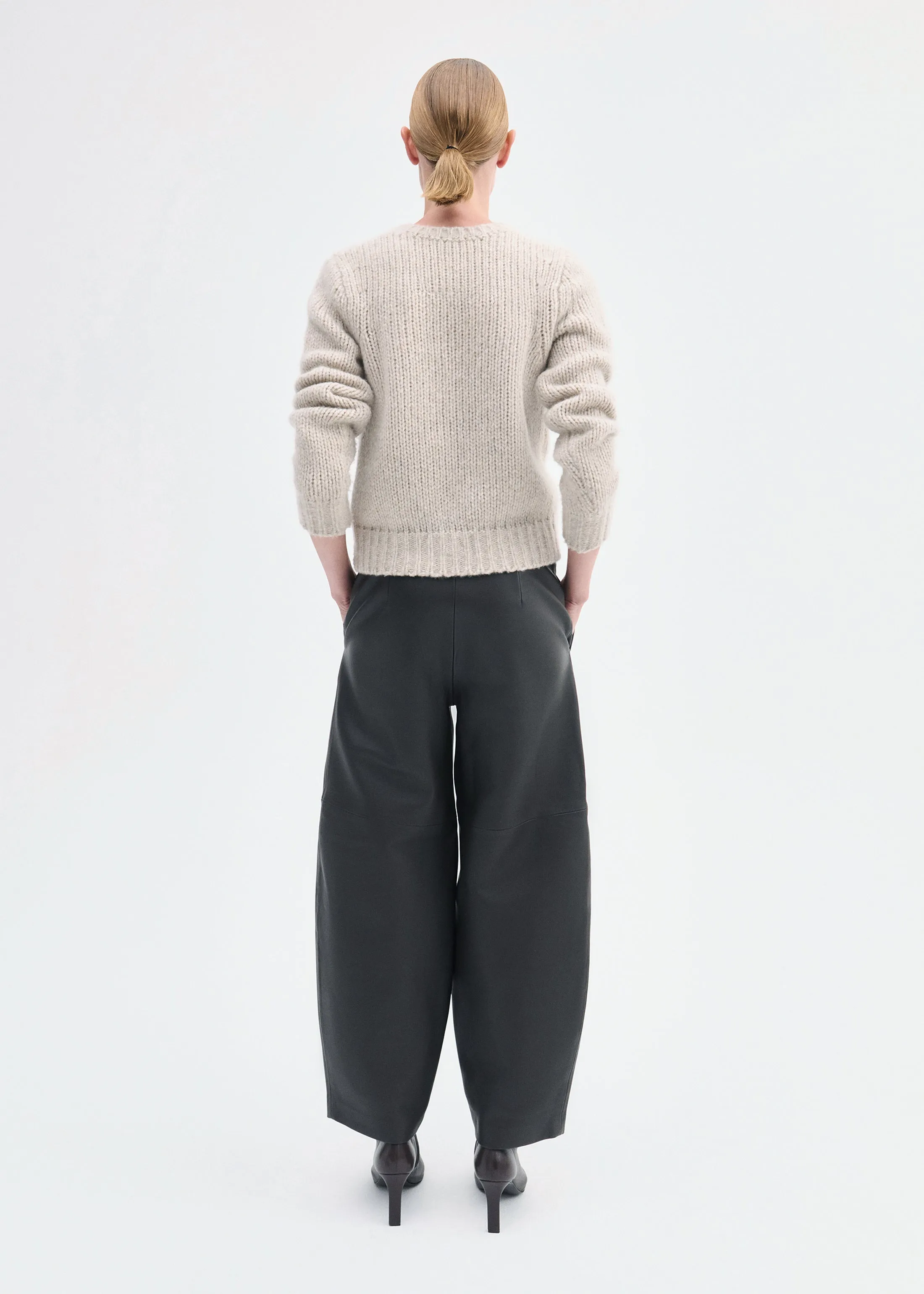 Fitted Crew Sweater in Cashmere Silk - Arctic sold by CO product image thumbnail 3