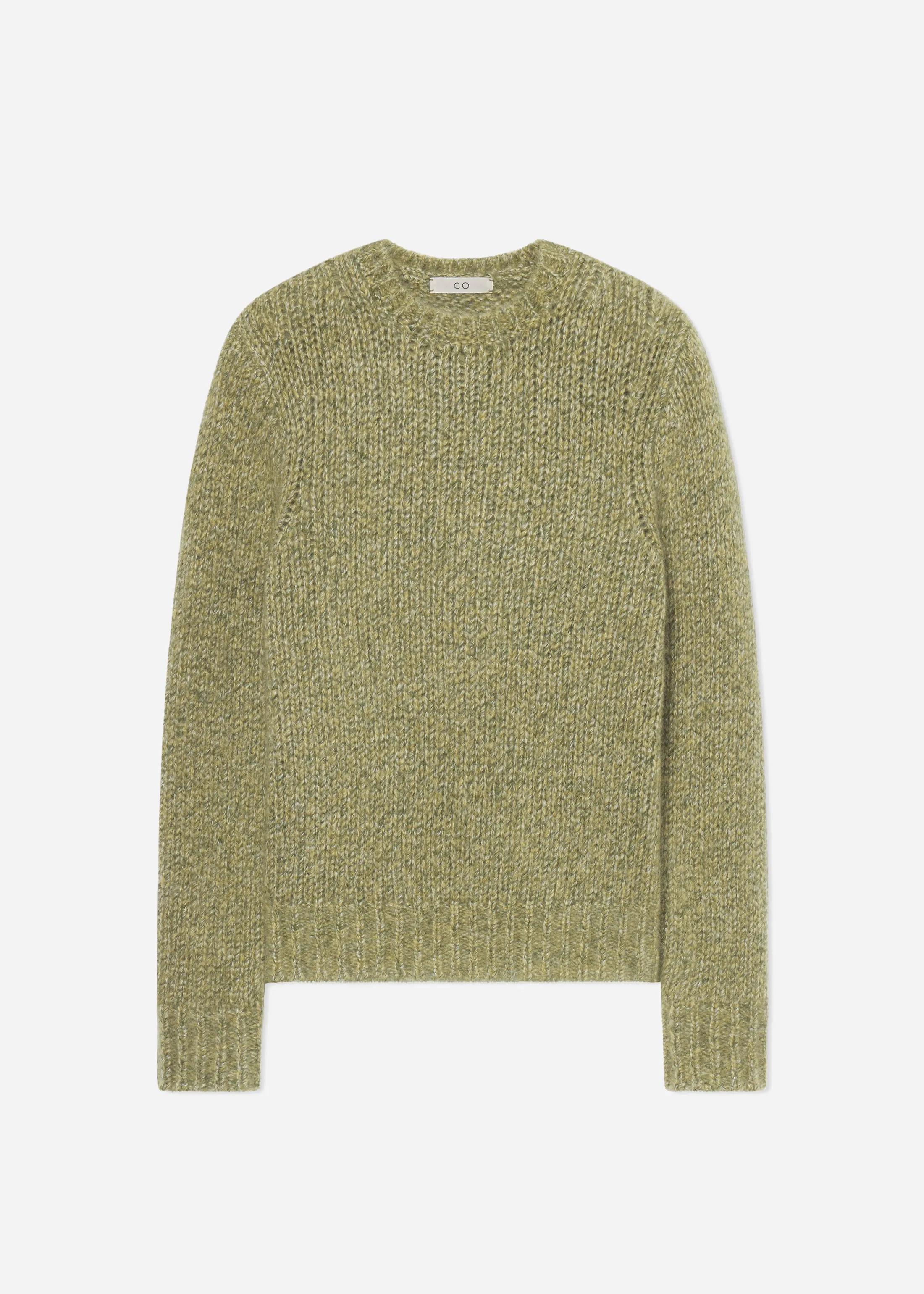 Fitted Crew Sweater in Cashmere Silk - Mossy sold by CO product image thumbnail 5