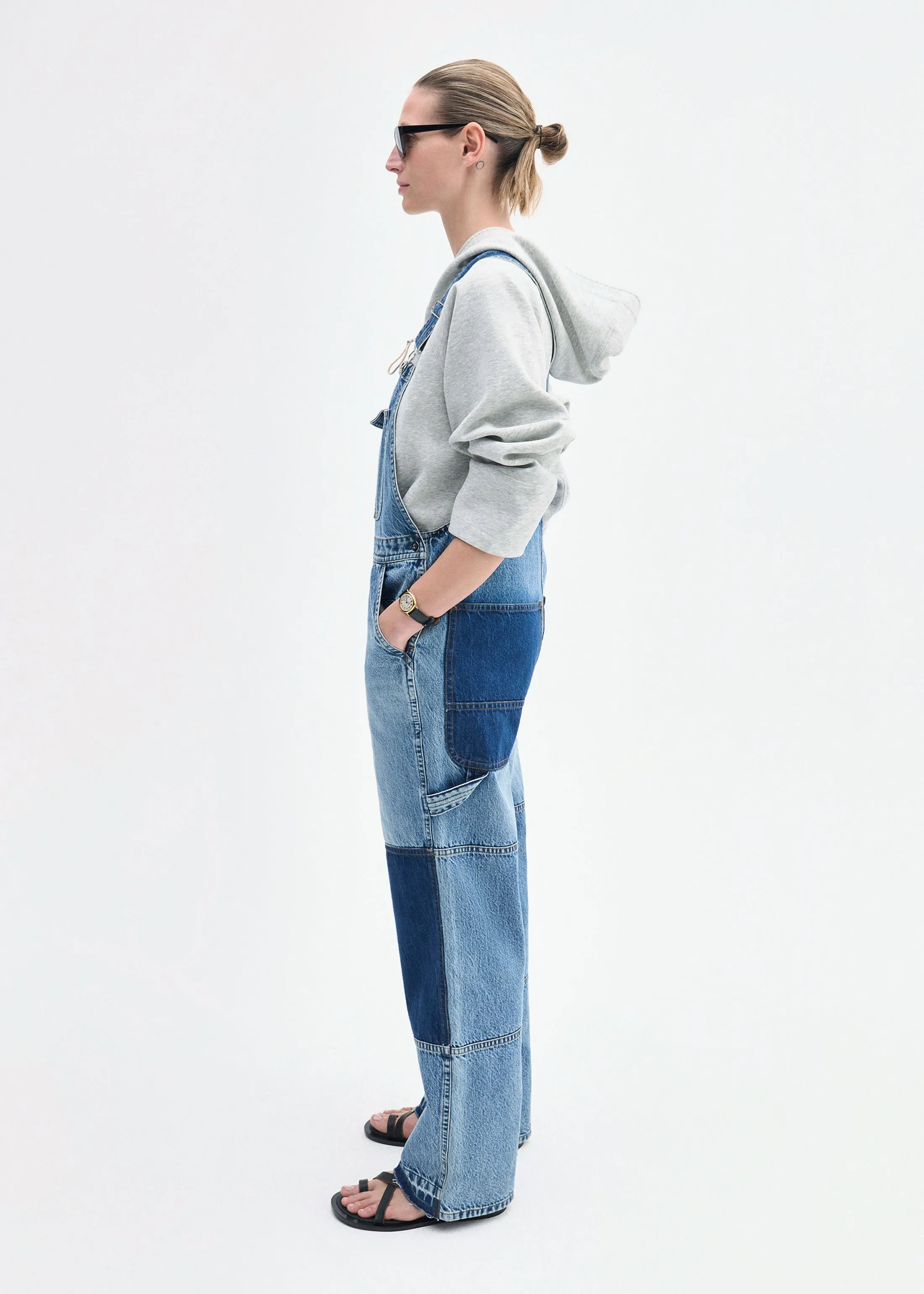Patchwork Denim Overall - Indigo sold by CO product image thumbnail 2