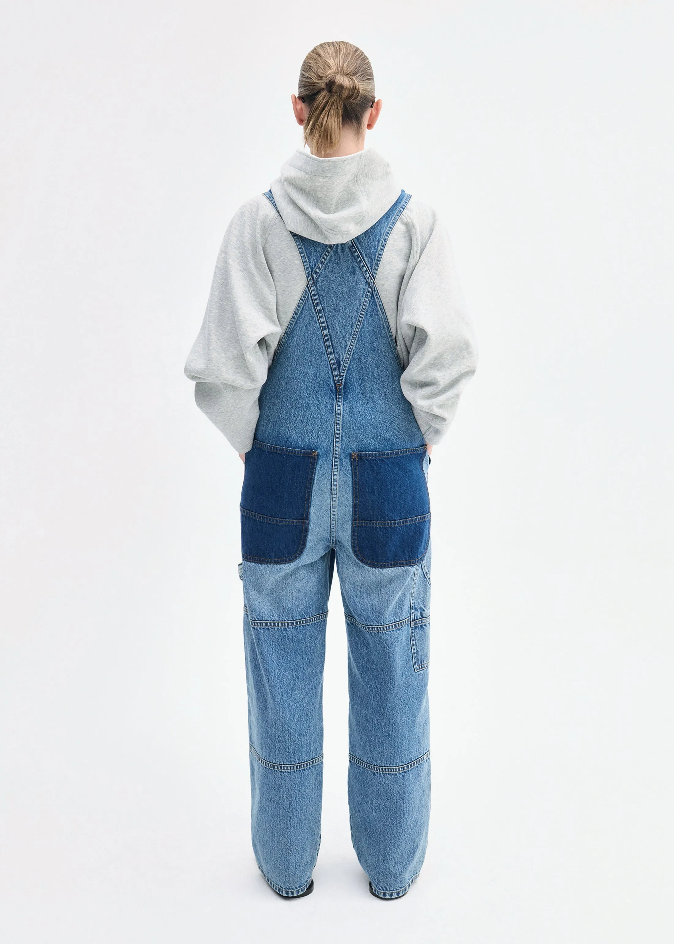 Patchwork Denim Overall - Indigo sold by CO product image thumbnail 3